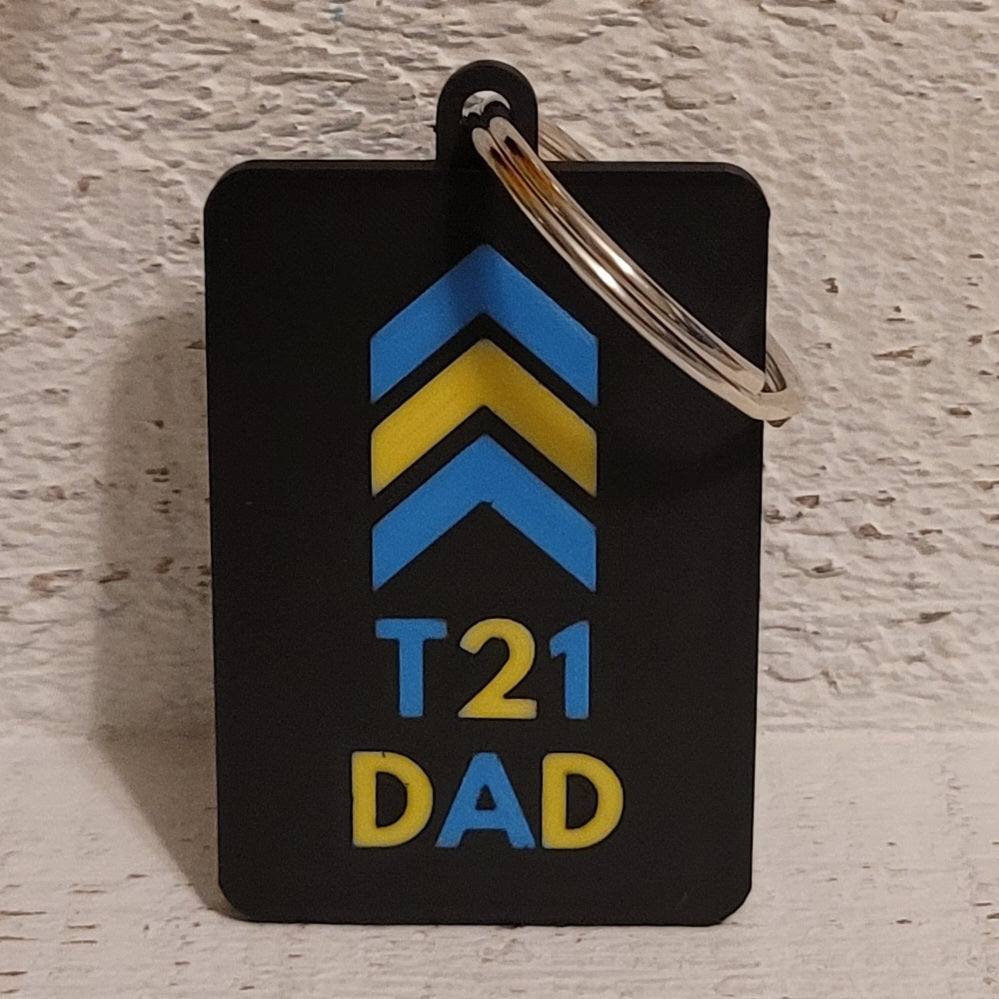 T21 Dad – Down Syndrome Awareness Keychain