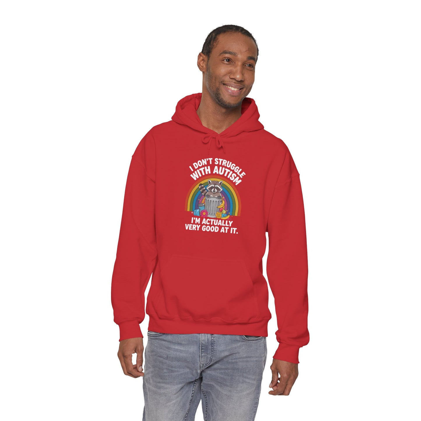 I Don't Struggle with Autism - Unisex Heavy Blend™ Hooded Sweatshirt