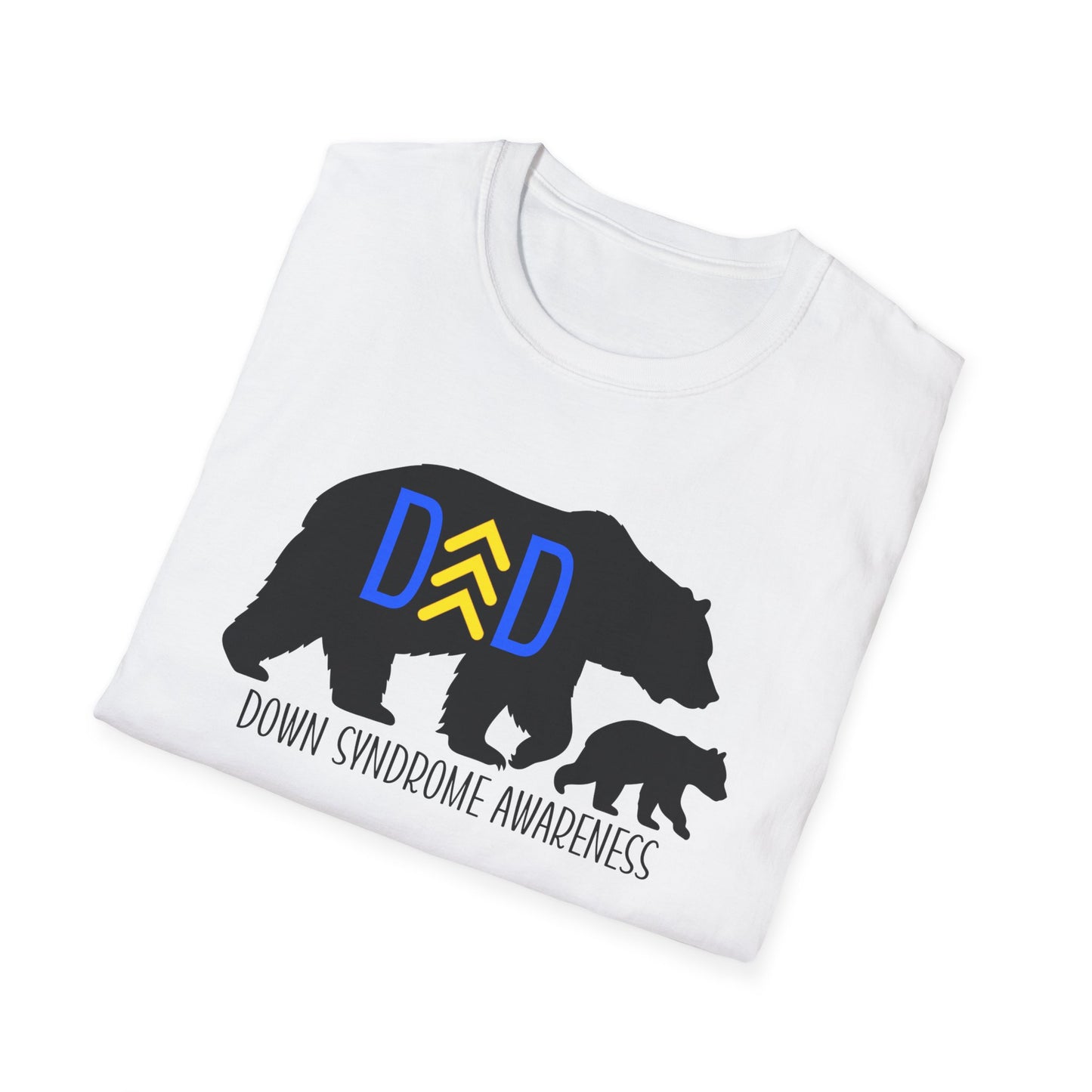 Down Syndrome Dad Bear – Unisex Softstyle T-Shirt