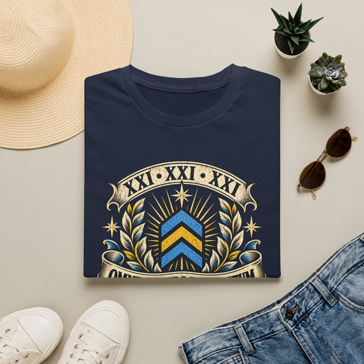 Omne Trium Perfectum – Down Syndrome Awareness T-Shirt | Trisomy 21 Three Chevron Tee