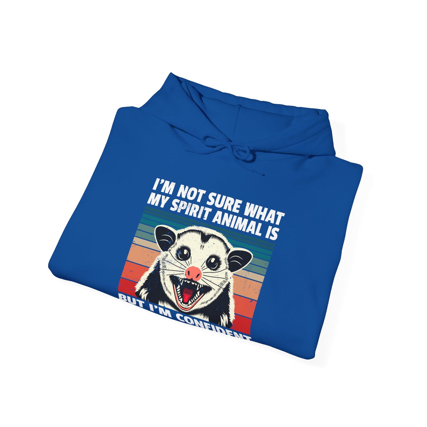 Rabid Possum Retro Hoodie – "I'm Not Sure What My Spirit Animal Is But I'm Confident It Has Rabies"