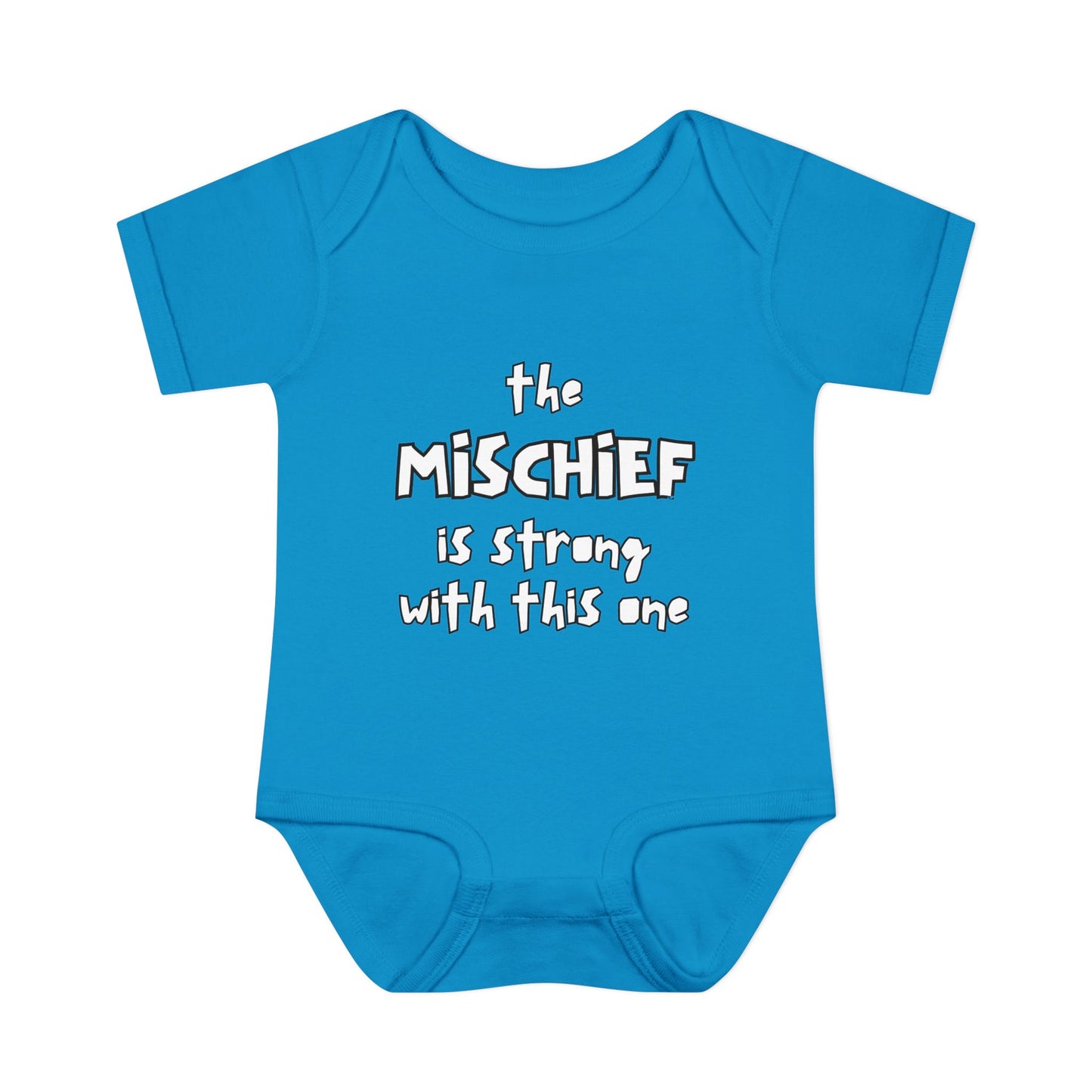 "The Mischief Is Strong With This One" – Funny Baby Bodysuit