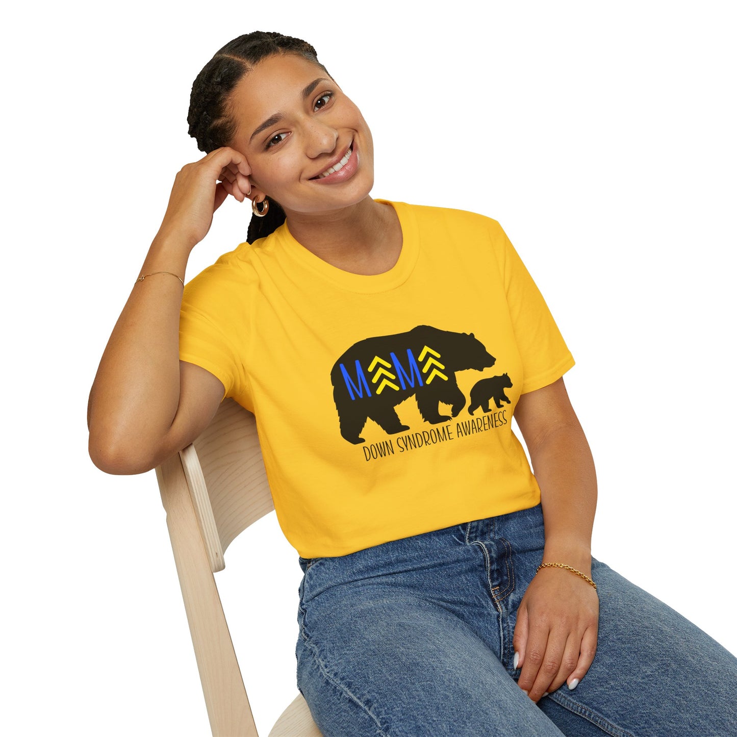 Down Syndrome Mama Bear - Unisex Softstyle T-Shirt