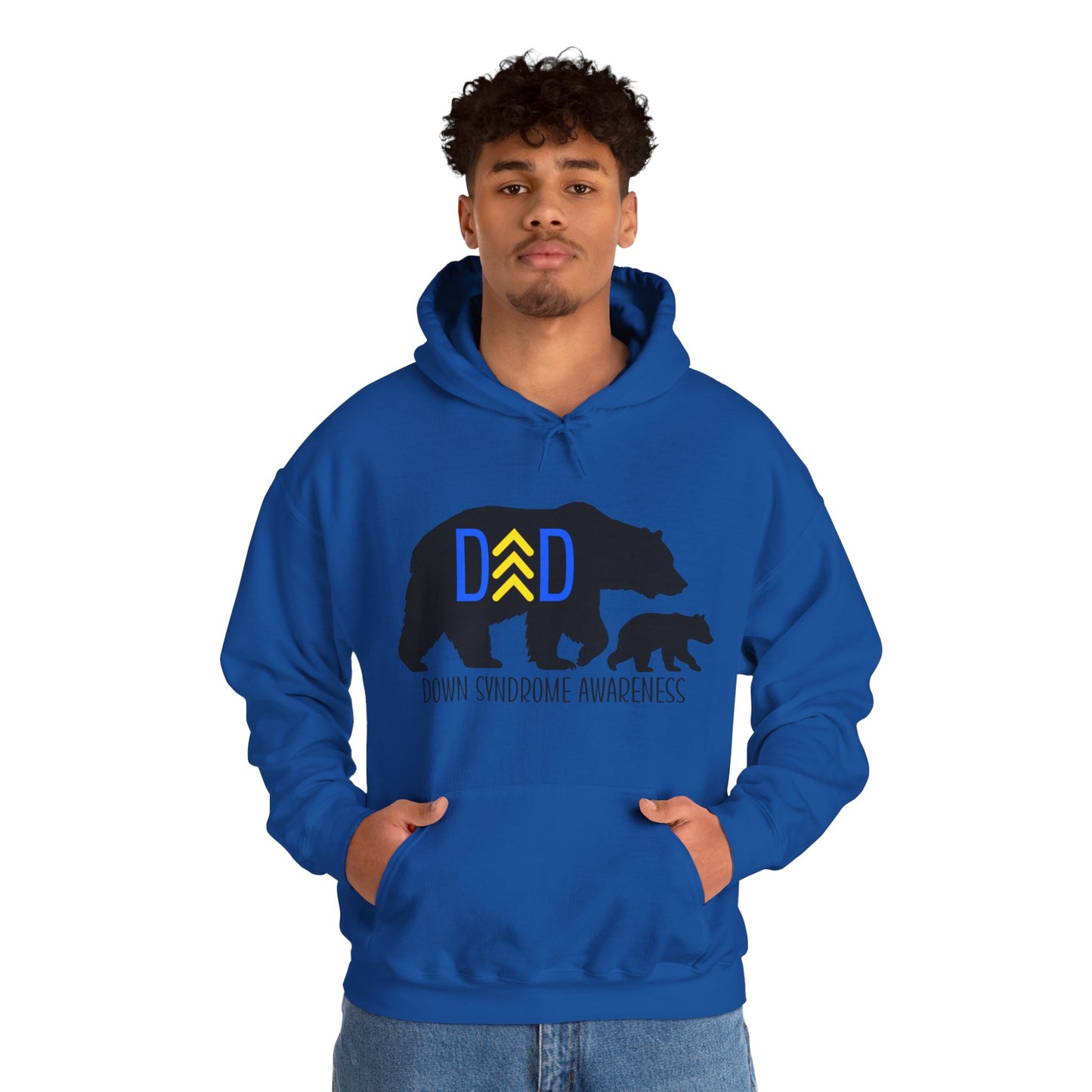 Down Syndrome Dad Bear - Unisex Heavy Blend™ Hooded Sweatshirt