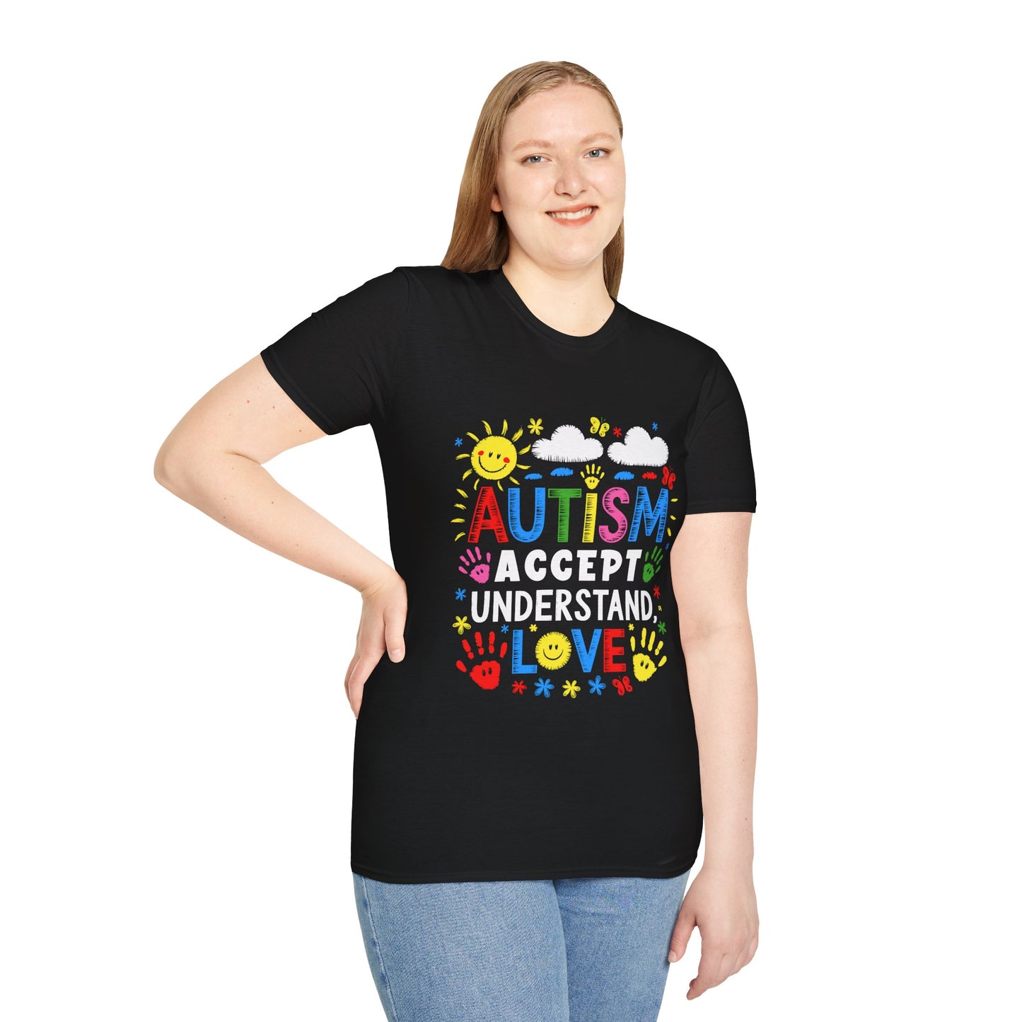 Autism: Accept, Understand, Love - Unisex Softstyle T-Shirt