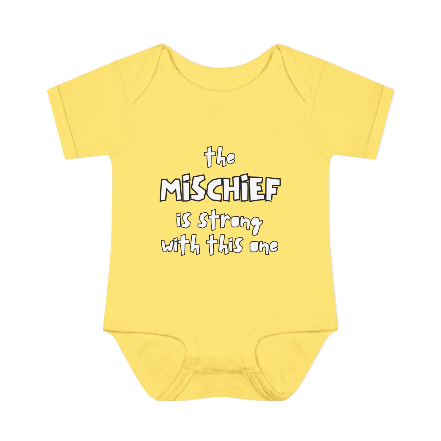 "The Mischief Is Strong With This One" – Funny Baby Bodysuit