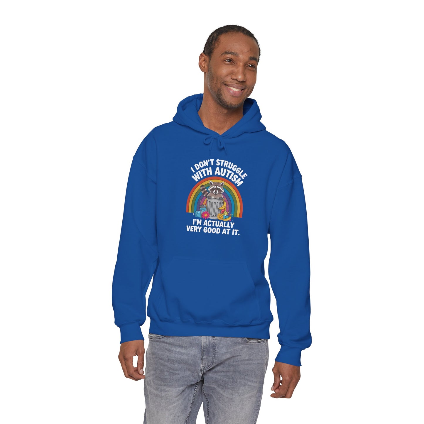 I Don't Struggle with Autism - Unisex Heavy Blend™ Hooded Sweatshirt