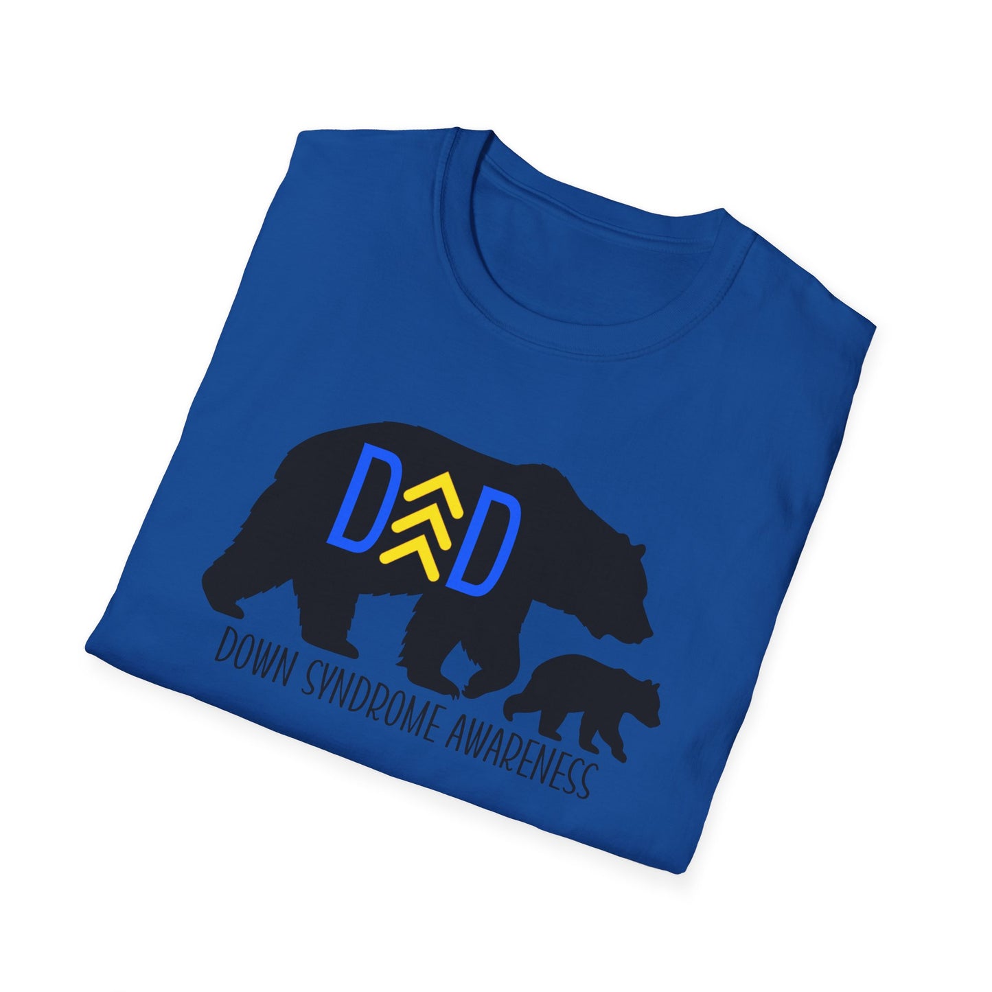 Down Syndrome Dad Bear – Unisex Softstyle T-Shirt