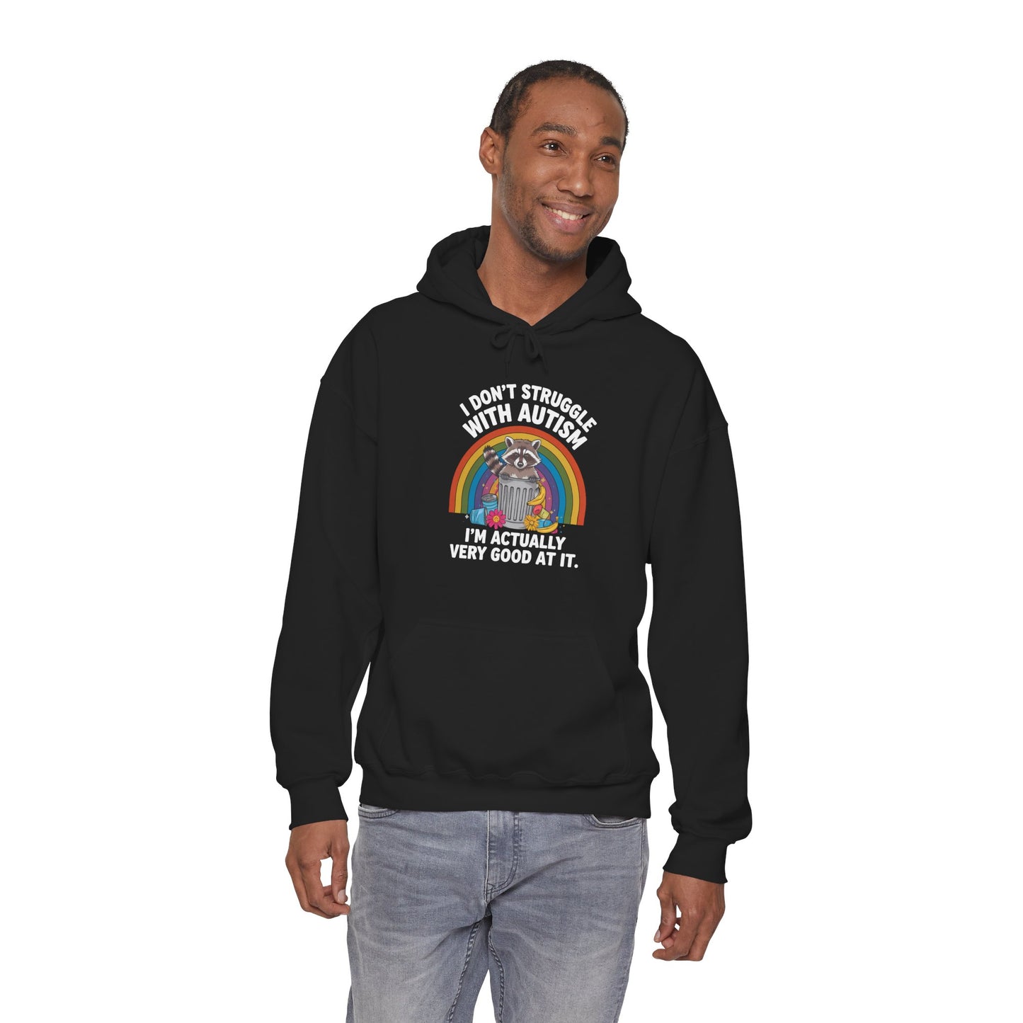 I Don't Struggle with Autism - Unisex Heavy Blend™ Hooded Sweatshirt