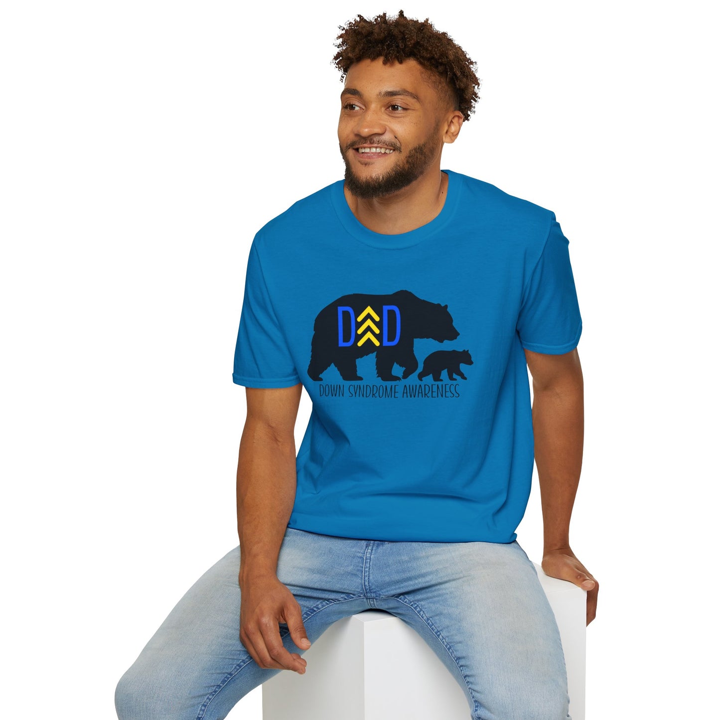 Down Syndrome Dad Bear – Unisex Softstyle T-Shirt