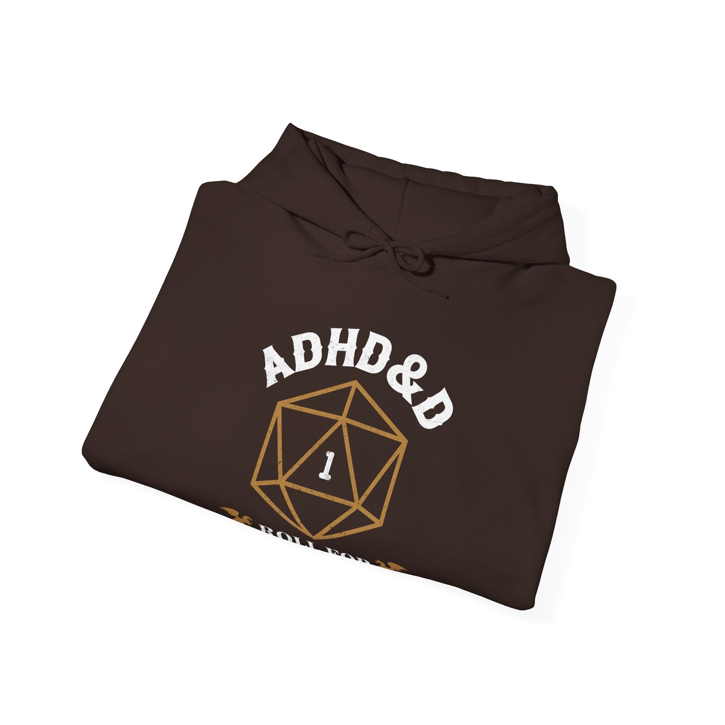 ADHD&D "Roll for Concentration" Hoodie — Gamers' Funny D20 Sweatshirt