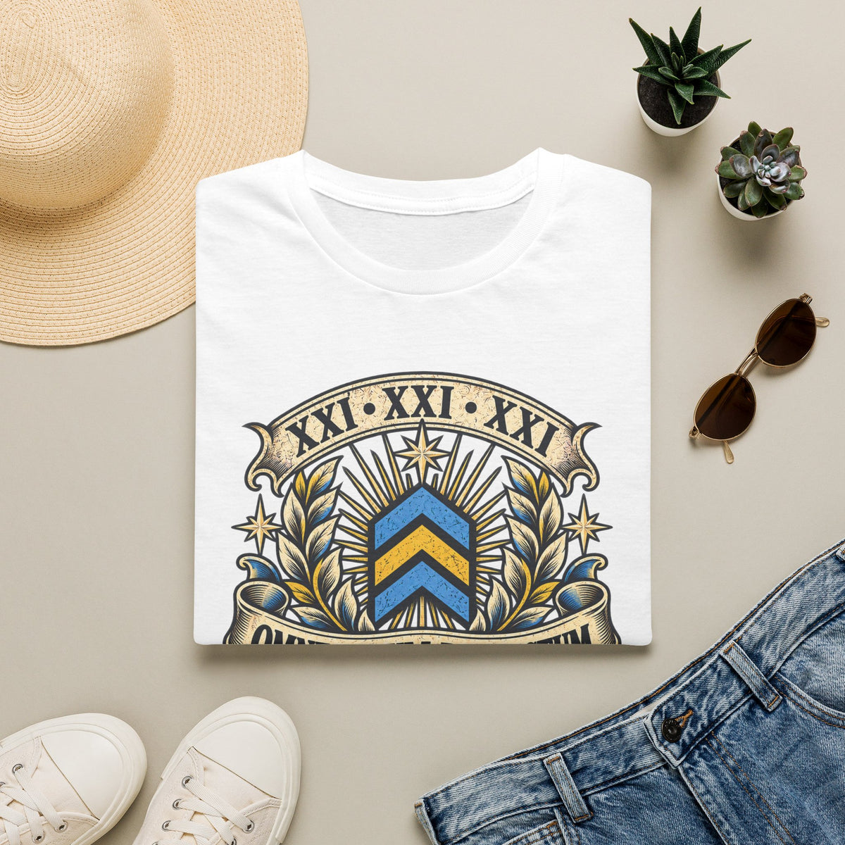 Omne Trium Perfectum – Down Syndrome Awareness T-Shirt | Trisomy 21 Three Chevron Tee