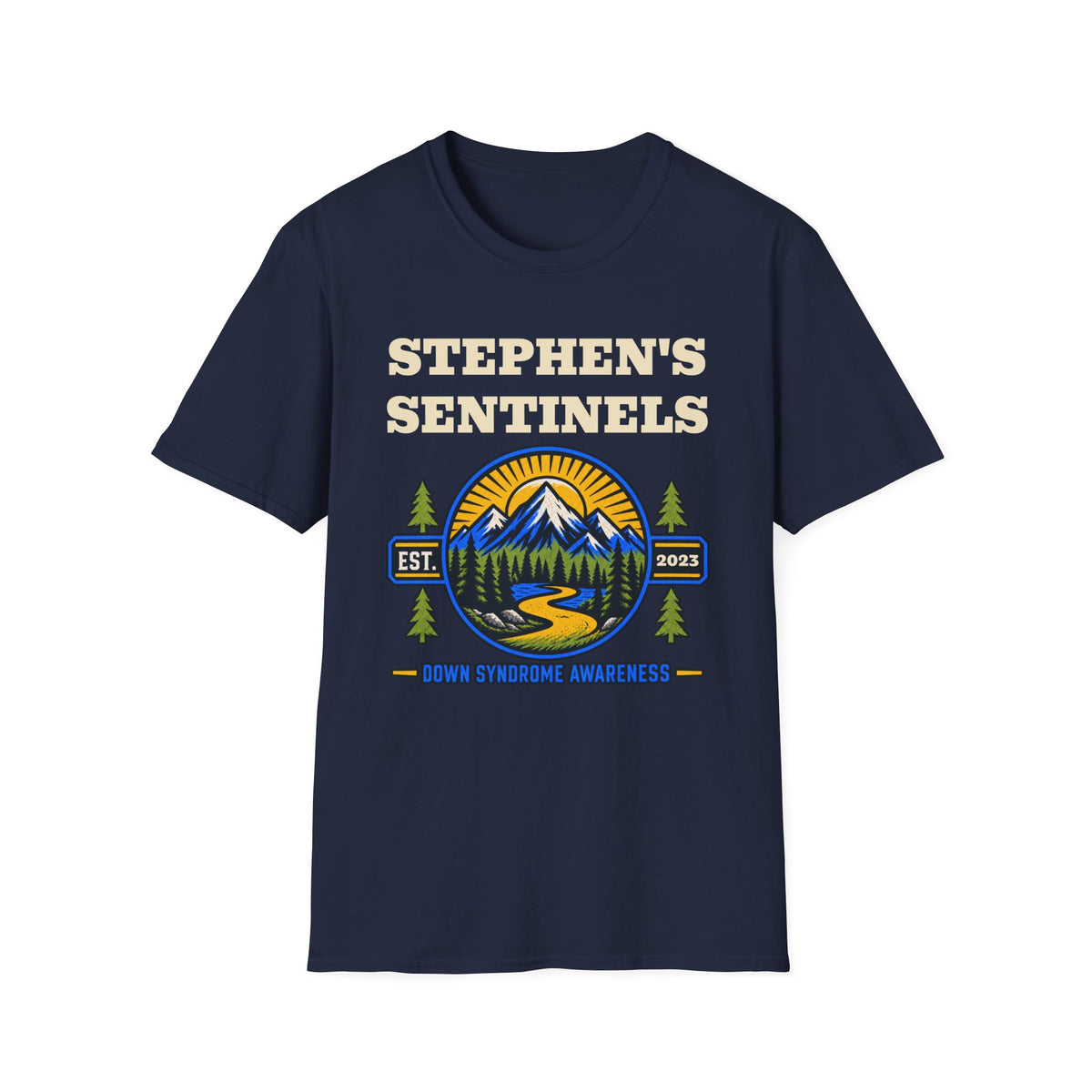 Personalized Down Syndrome Team Shirt – Custom Mountain Adventure Tee