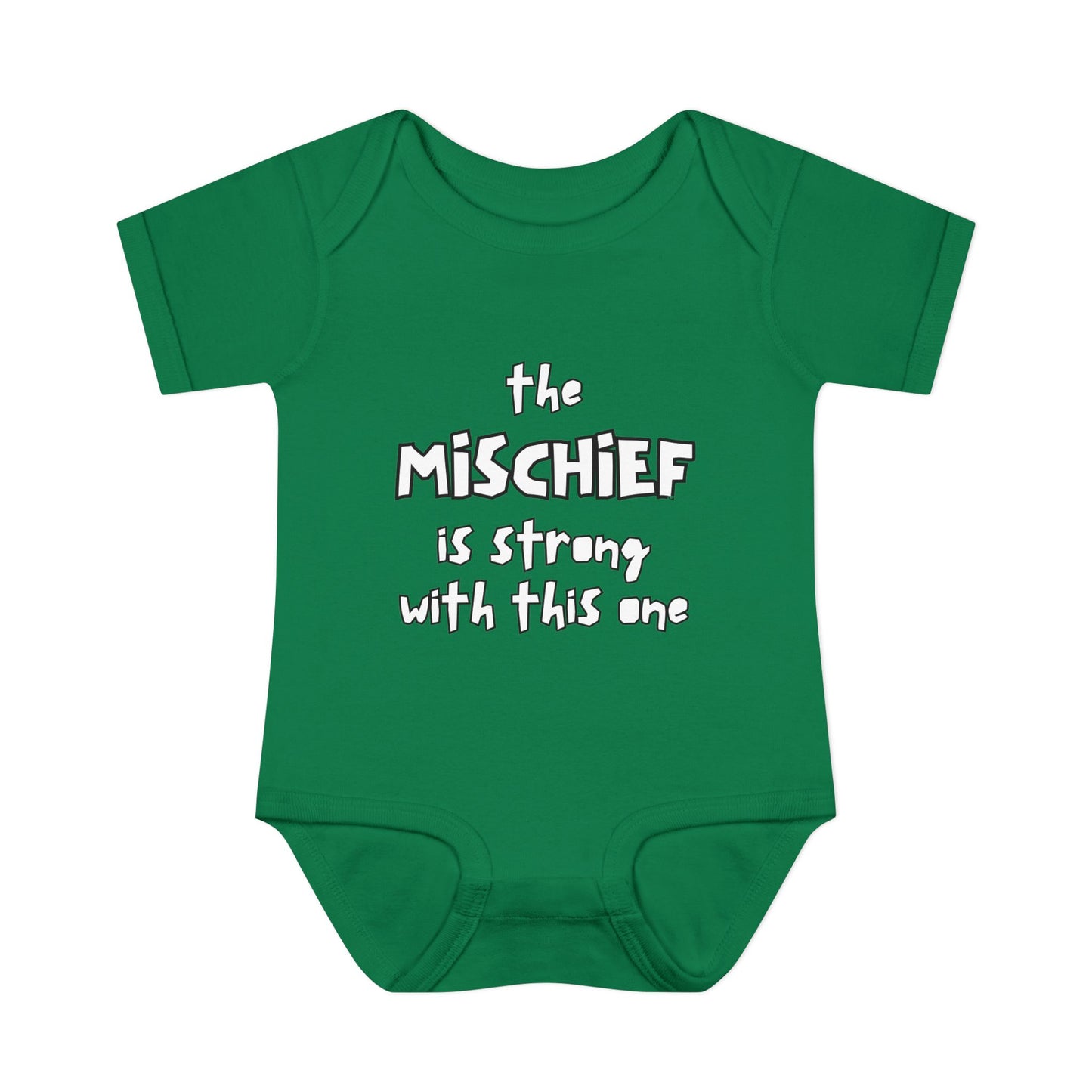 "The Mischief Is Strong With This One" – Funny Baby Bodysuit