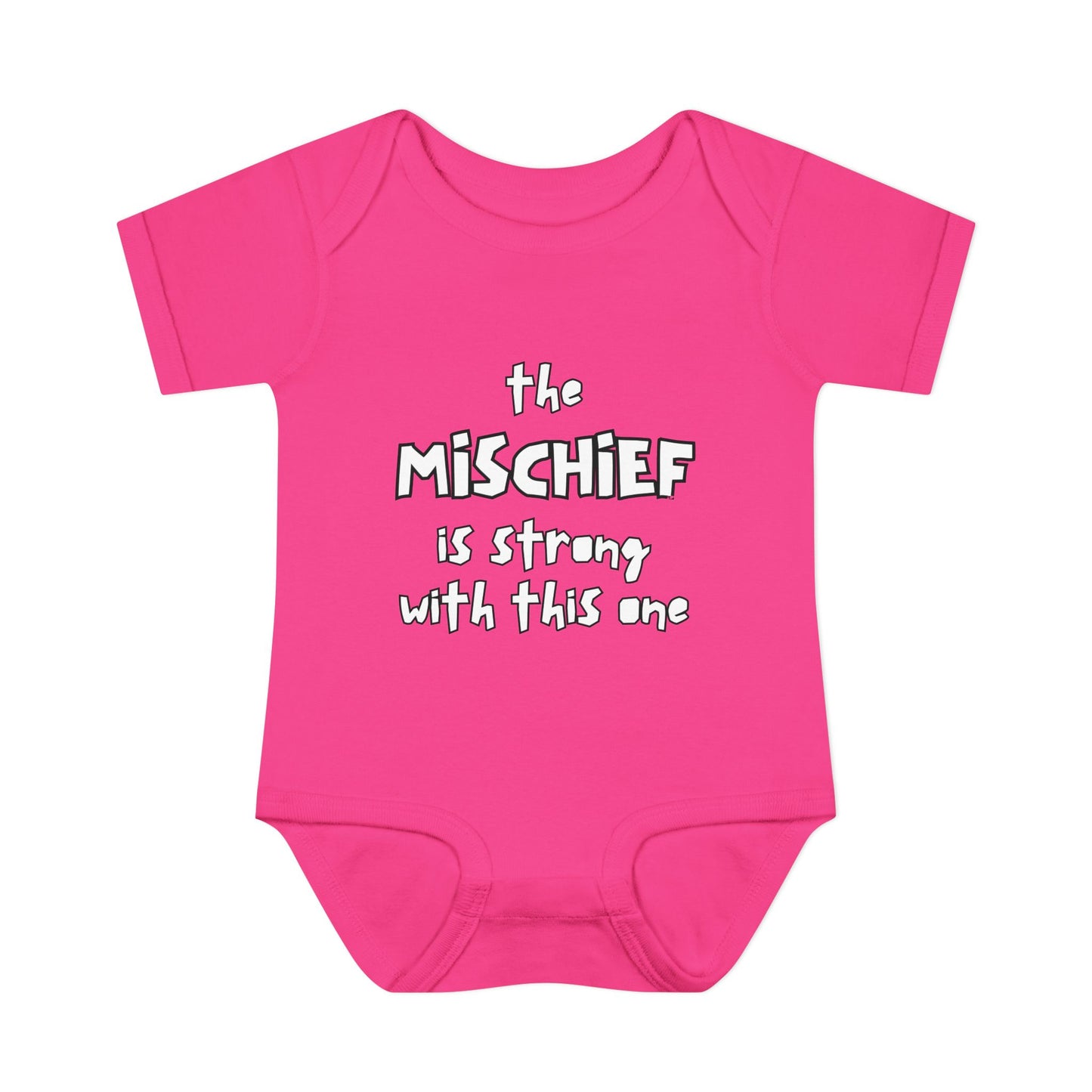 "The Mischief Is Strong With This One" – Funny Baby Bodysuit