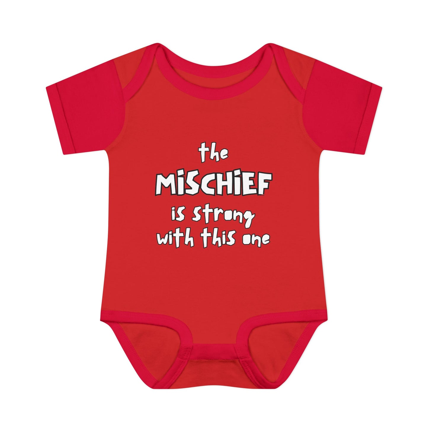 "The Mischief Is Strong With This One" – Funny Baby Bodysuit