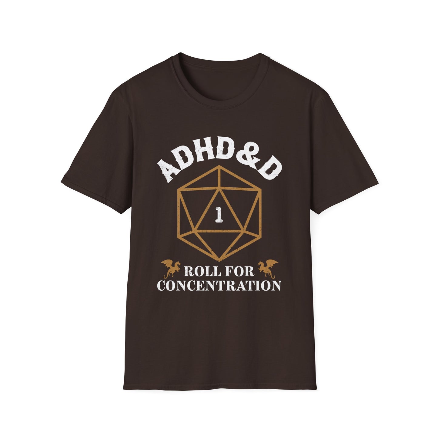 ADHD&D "Roll for Concentration" T-Shirt – Funny Gamer ADHD Awareness Tee