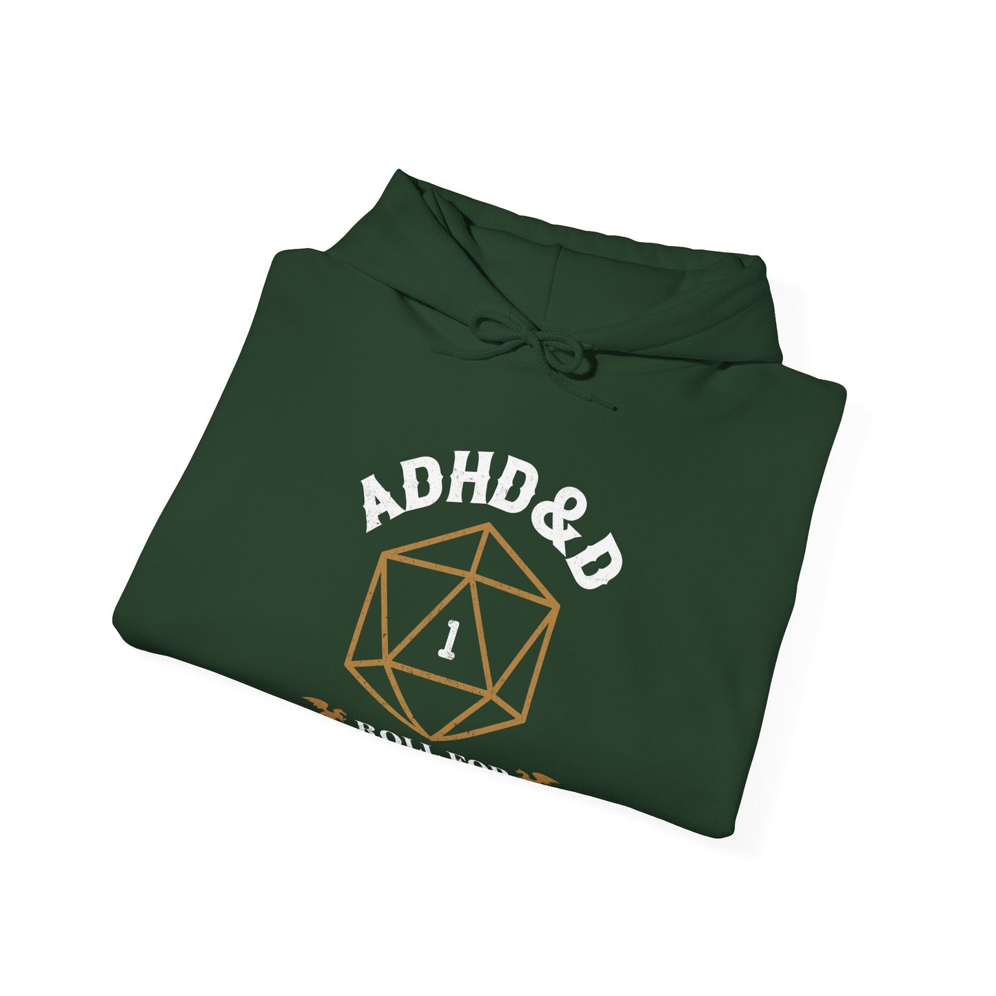 ADHD&D "Roll for Concentration" Hoodie — Gamers' Funny D20 Sweatshirt