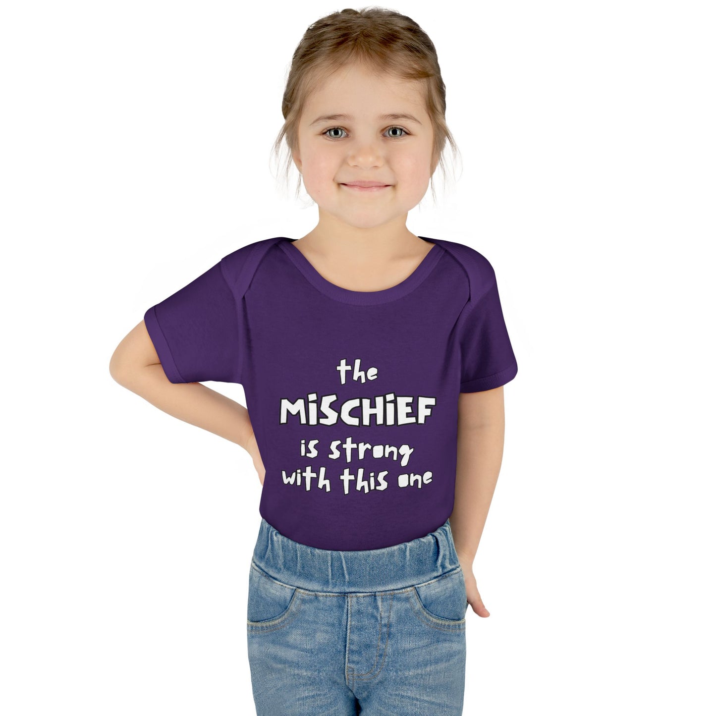 "The Mischief Is Strong With This One" – Funny Baby Bodysuit