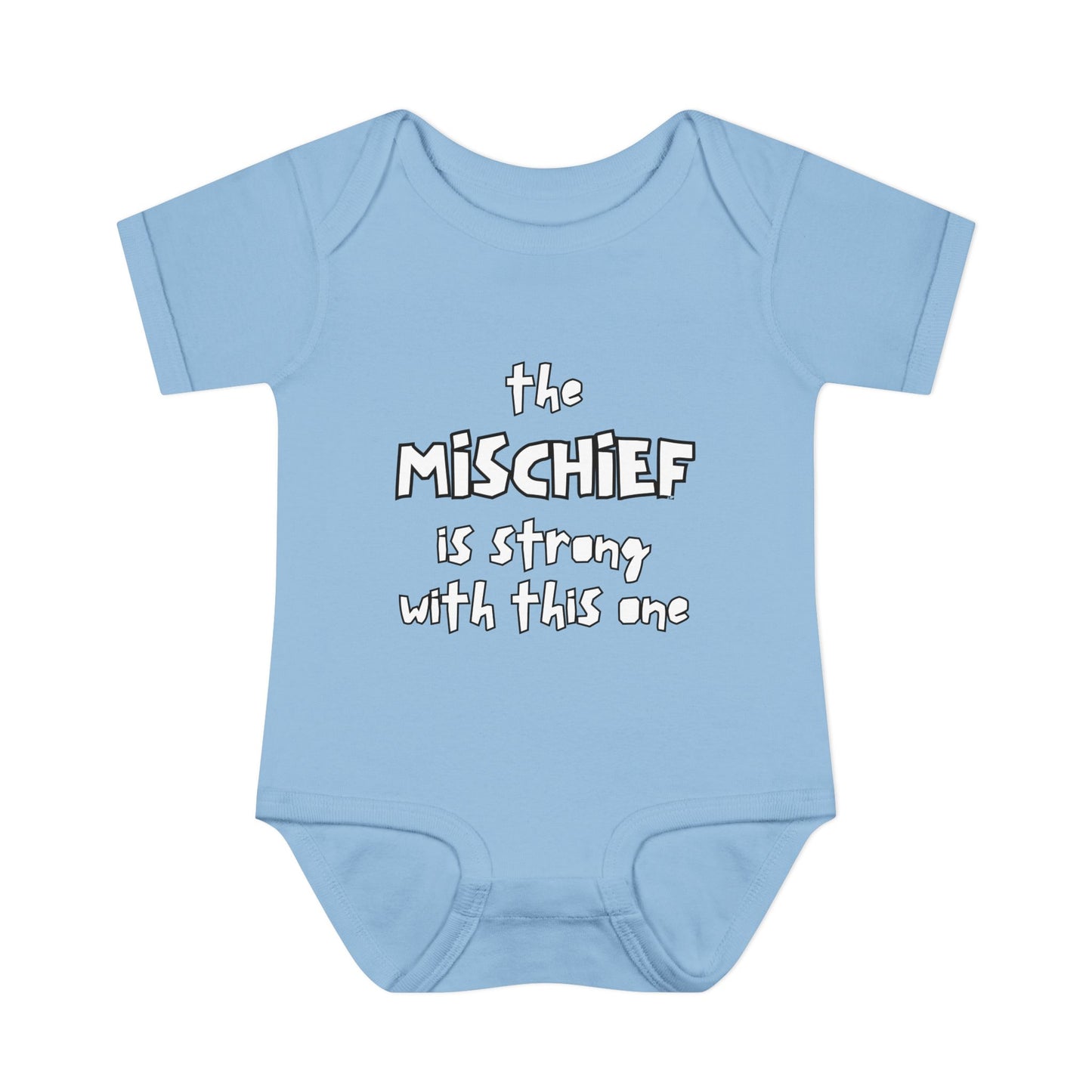 "The Mischief Is Strong With This One" – Funny Baby Bodysuit