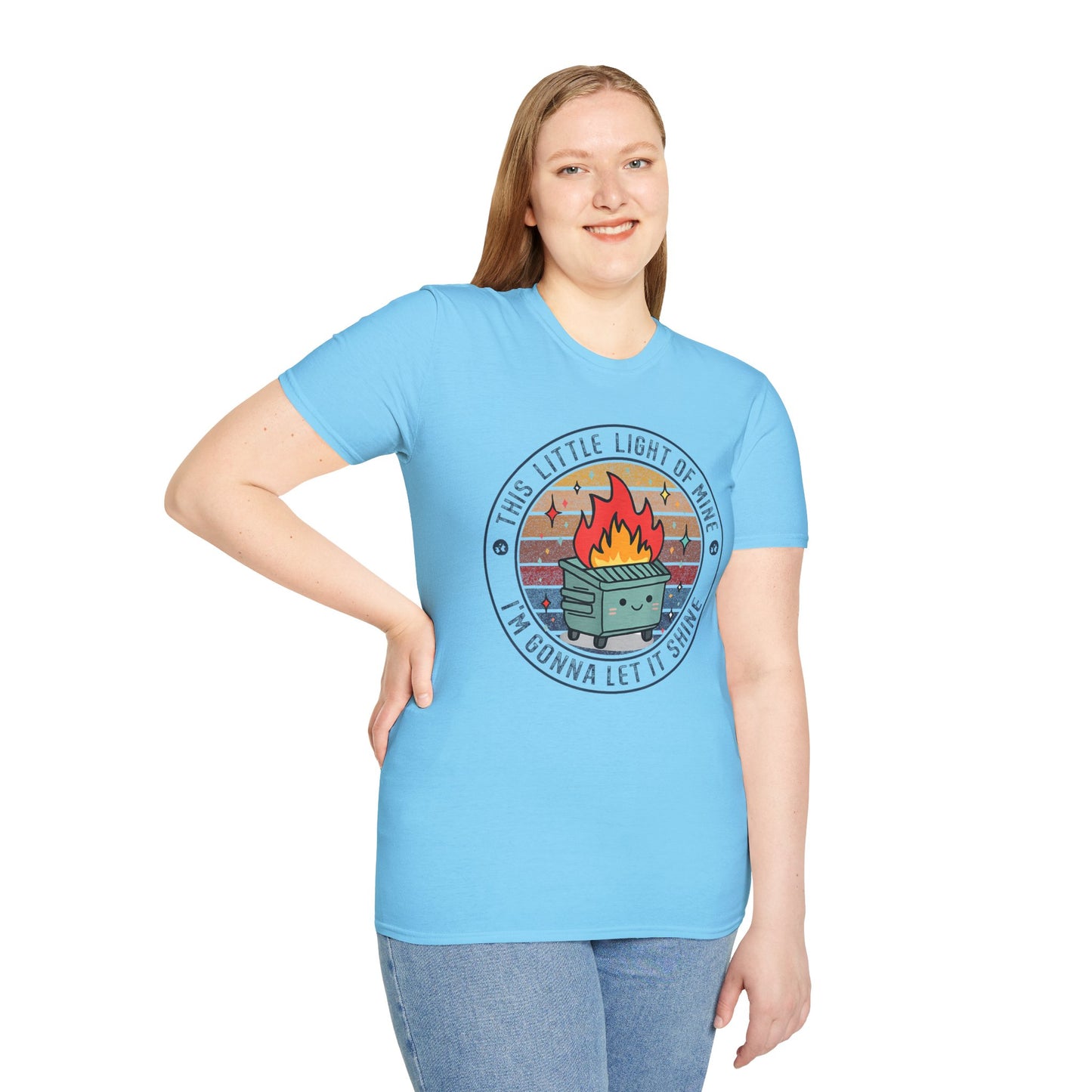 Funny Dumpster Fire T-Shirt — “This Little Light of Mine, I’m Gonna Let It Shine”