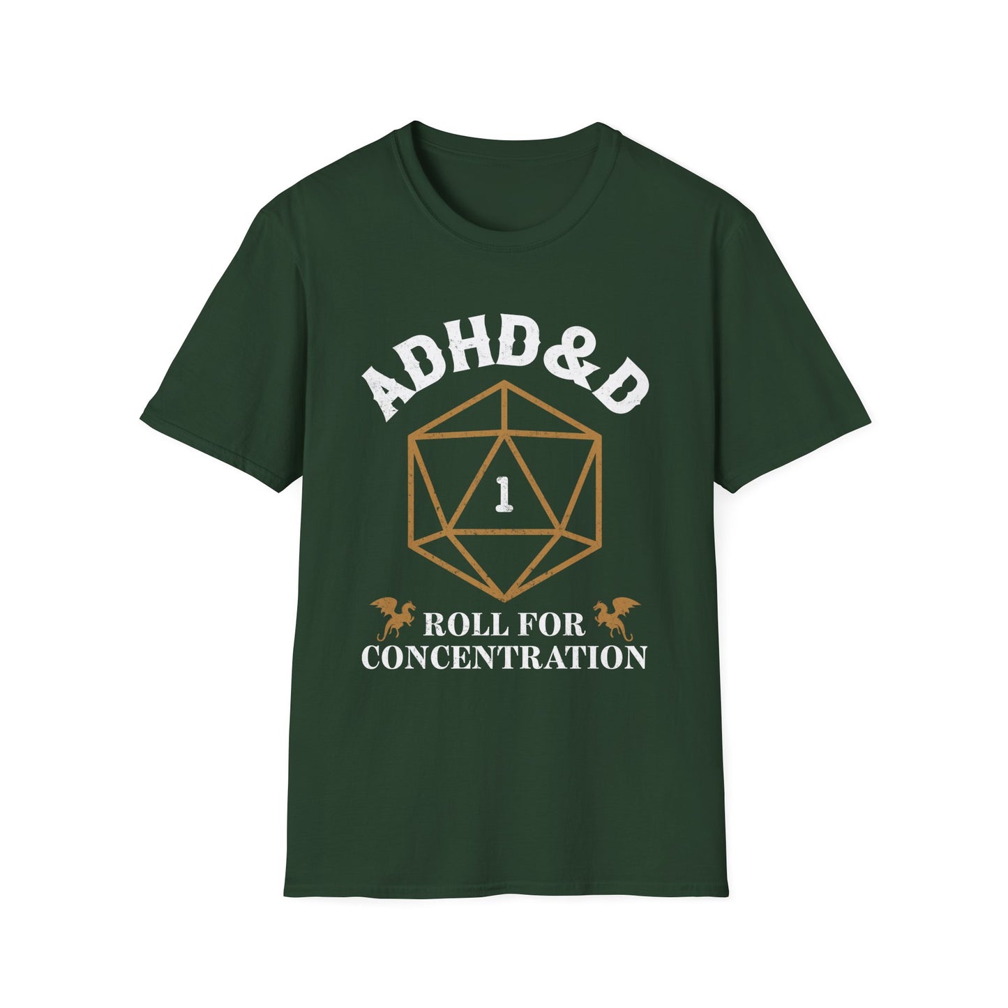 ADHD&D "Roll for Concentration" T-Shirt – Funny Gamer ADHD Awareness Tee
