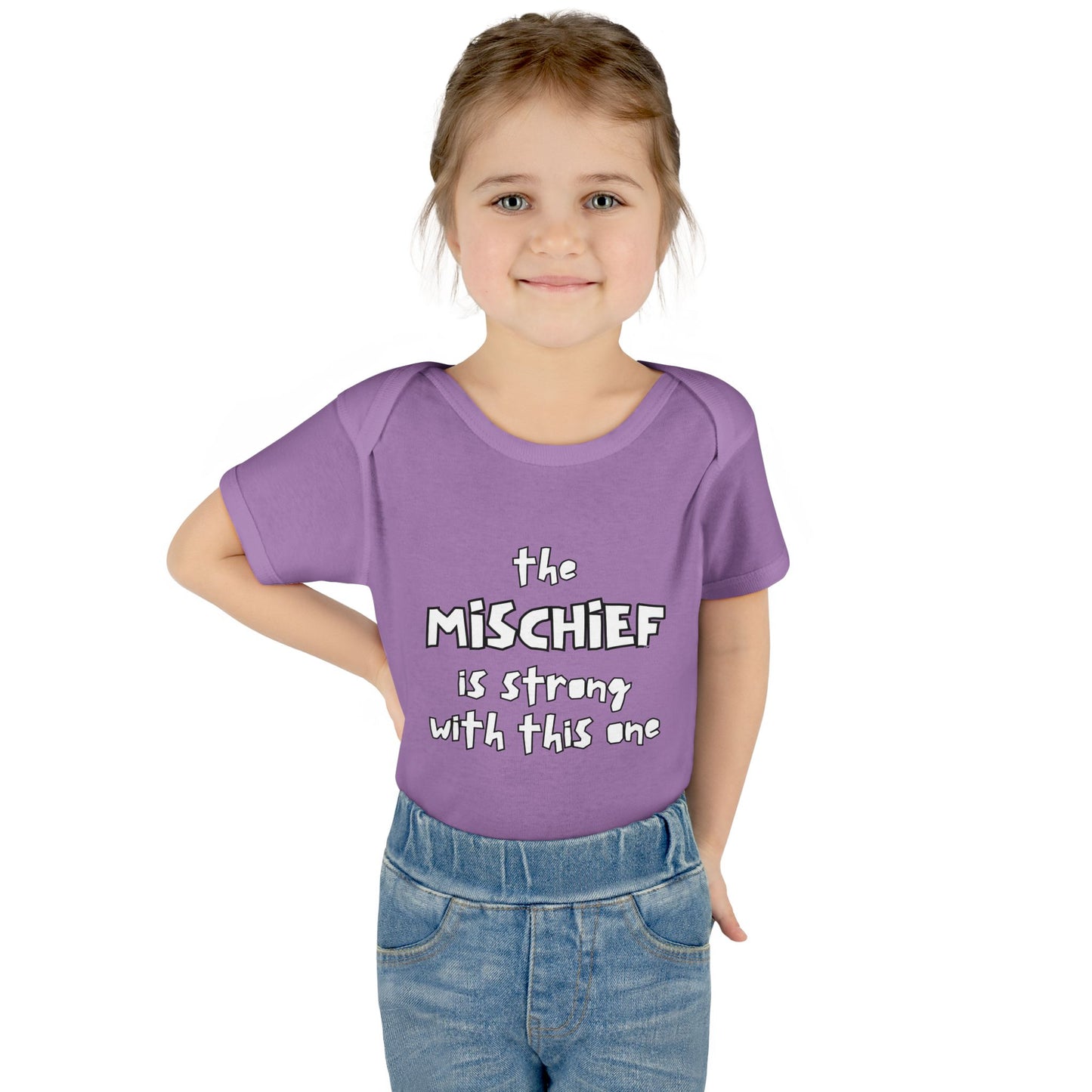 "The Mischief Is Strong With This One" – Funny Baby Bodysuit