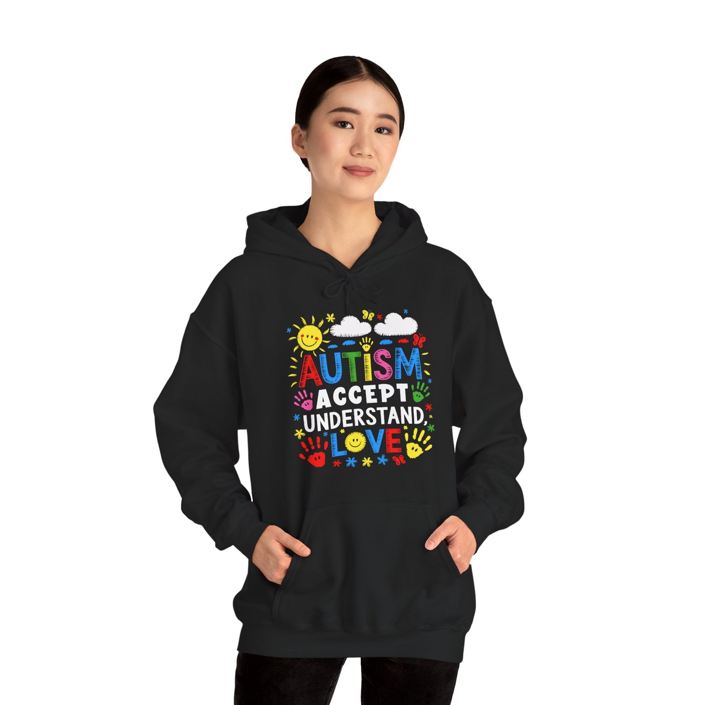 Autism: Accept, Understand, Love - Unisex Heavy Blend™ Hooded Sweatshirt