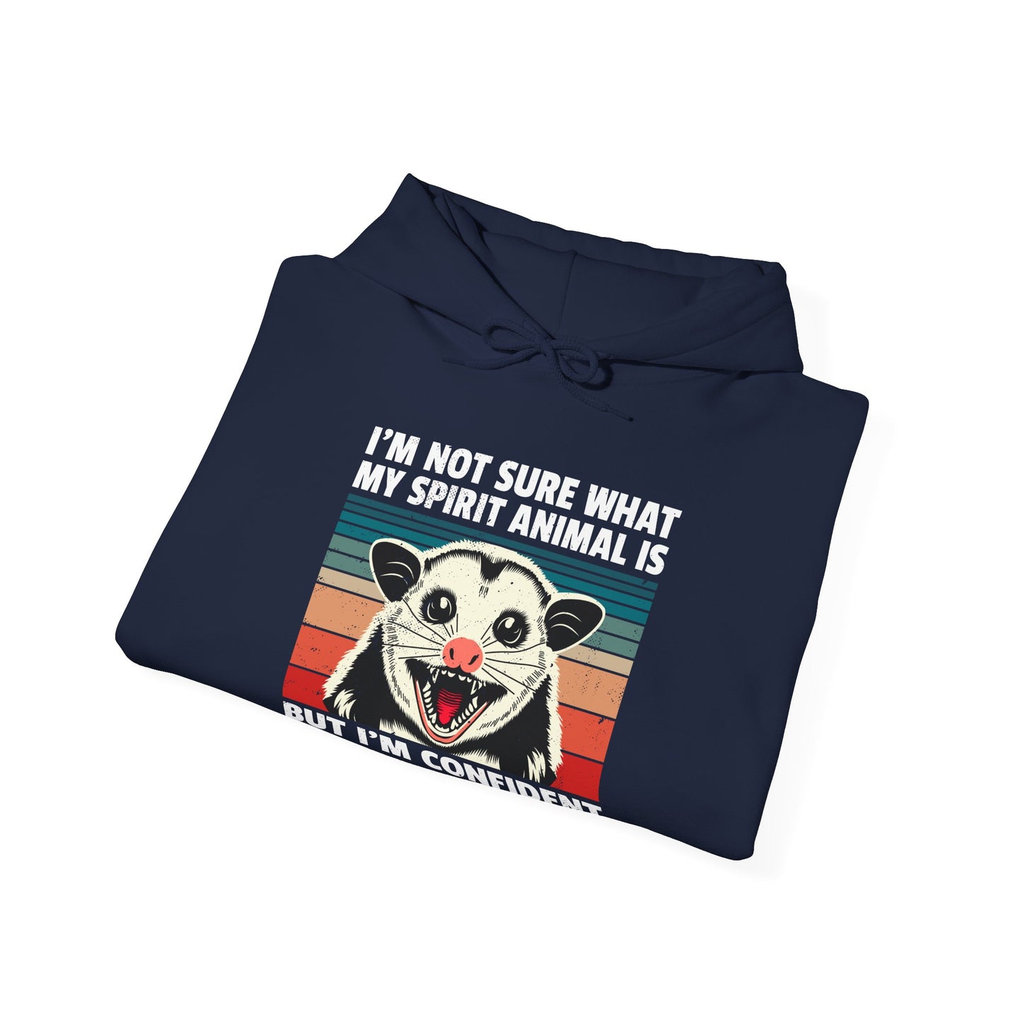 Rabid Possum Retro Hoodie – "I'm Not Sure What My Spirit Animal Is But I'm Confident It Has Rabies"