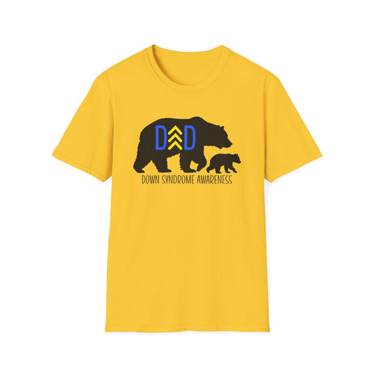 Down Syndrome Dad Bear – Unisex Softstyle T-Shirt