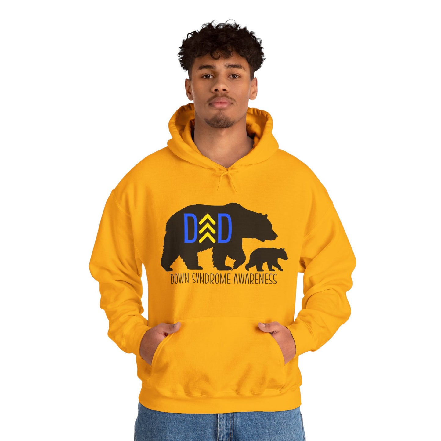 Down Syndrome Dad Bear - Unisex Heavy Blend™ Hooded Sweatshirt