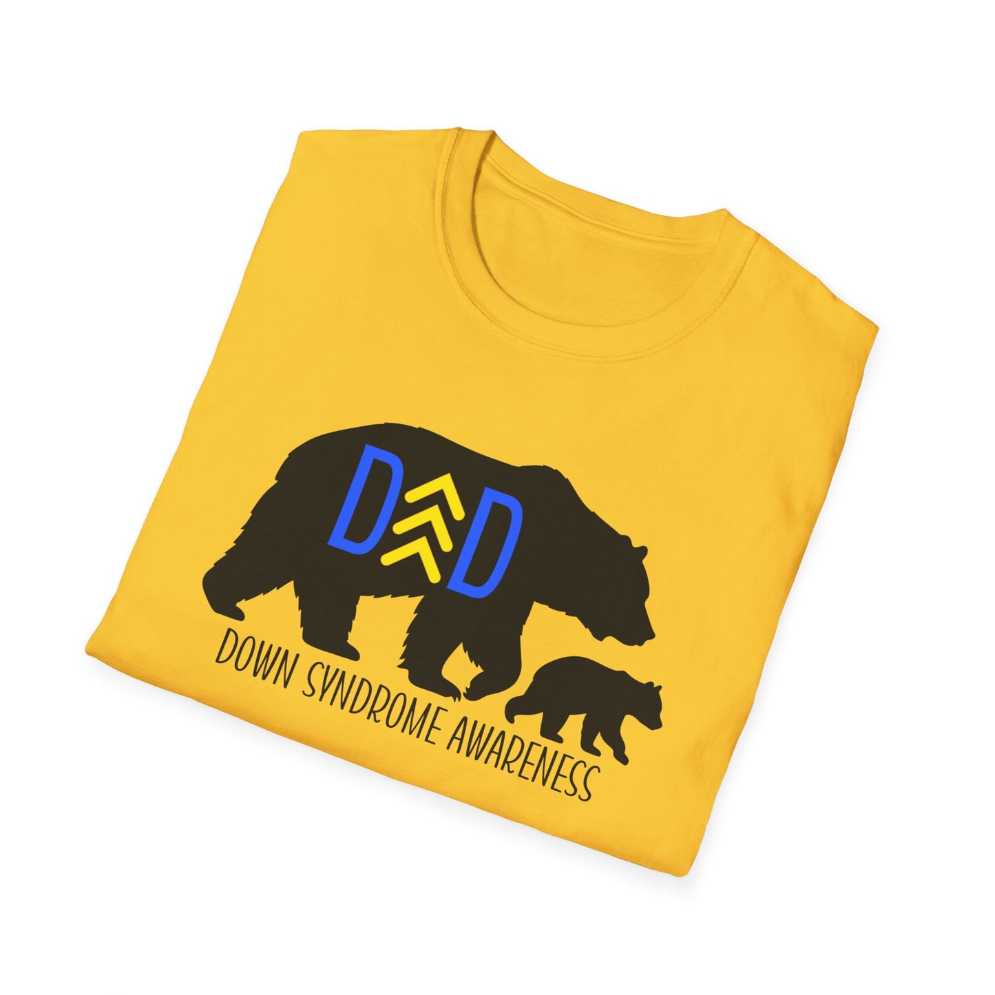Down Syndrome Dad Bear – Unisex Softstyle T-Shirt