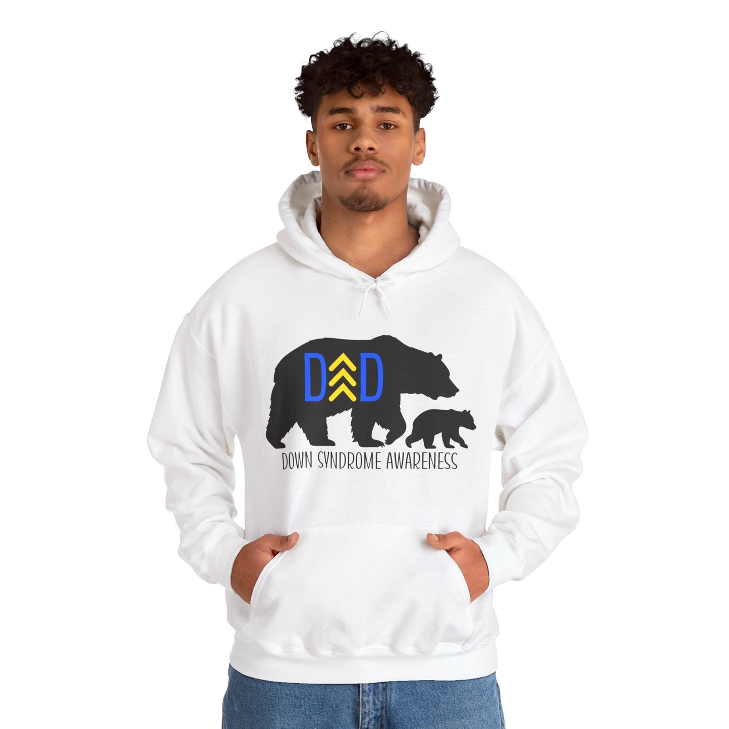 Down Syndrome Dad Bear - Unisex Heavy Blend™ Hooded Sweatshirt