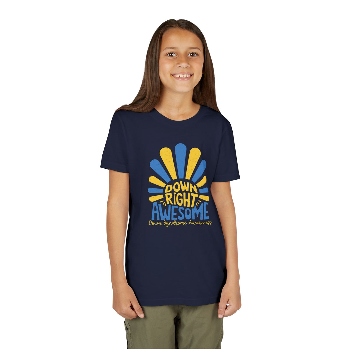Down Right Awesome - Down Syndrome Awareness Youth Tee
