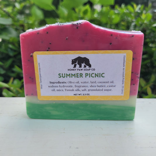 Summer Picnic - watermelon soap