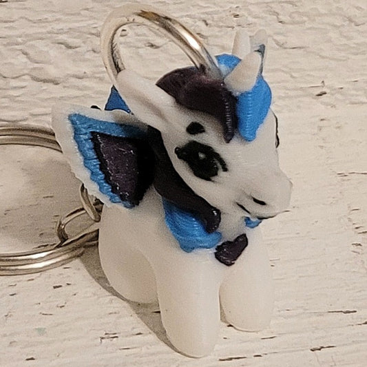 Winged Unicorn – 3D Printed Fantasy Keychain