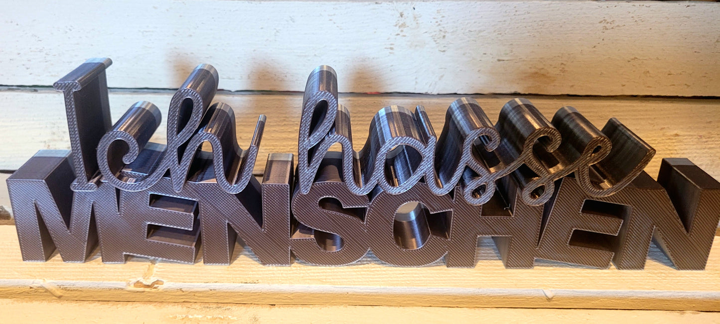 “Ich hasse Menschen” Desk Sign