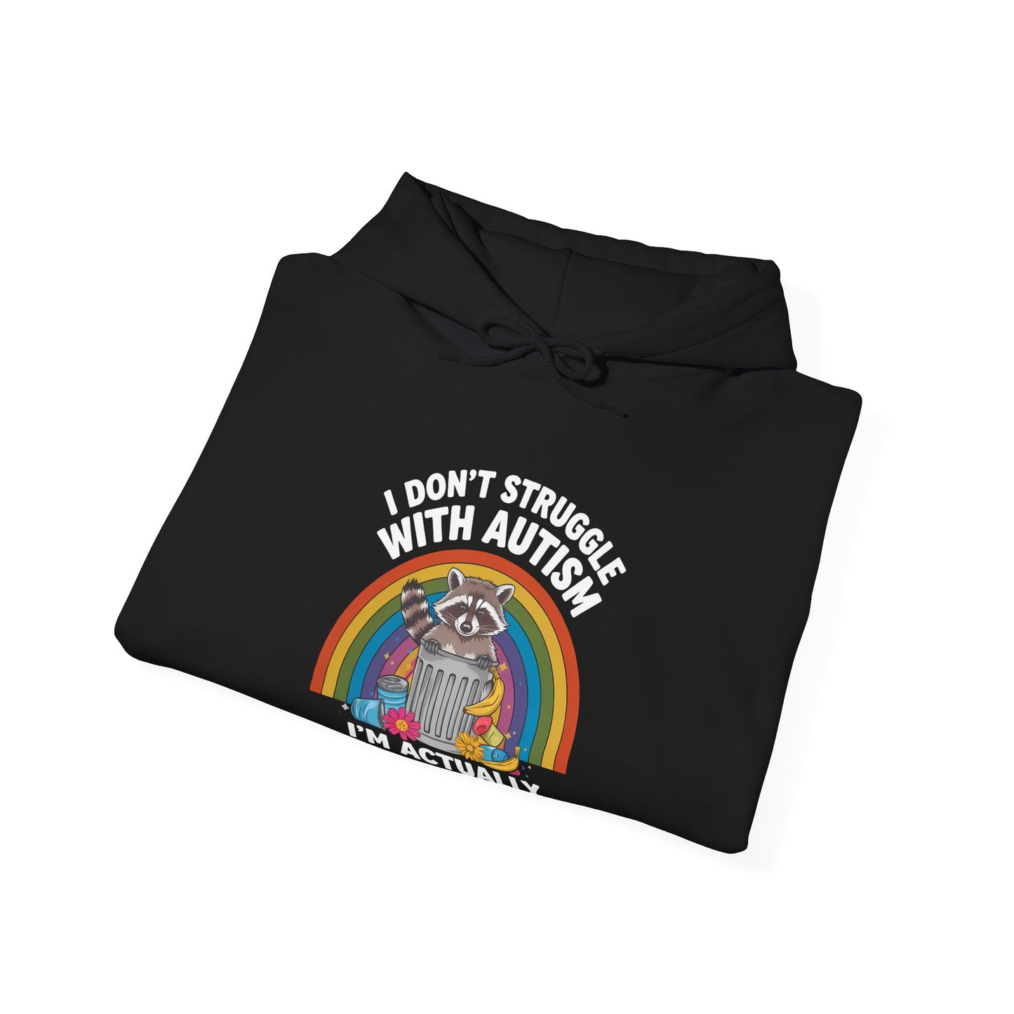 I Don't Struggle with Autism - Unisex Heavy Blend™ Hooded Sweatshirt