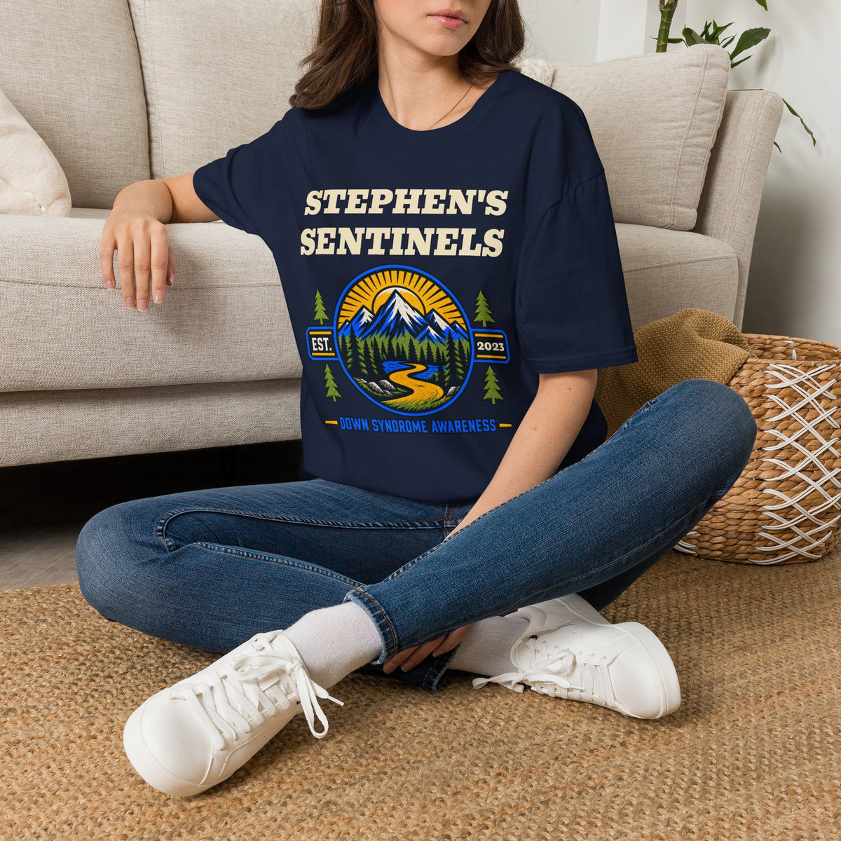 Personalized Down Syndrome Team Shirt – Custom Mountain Adventure Tee