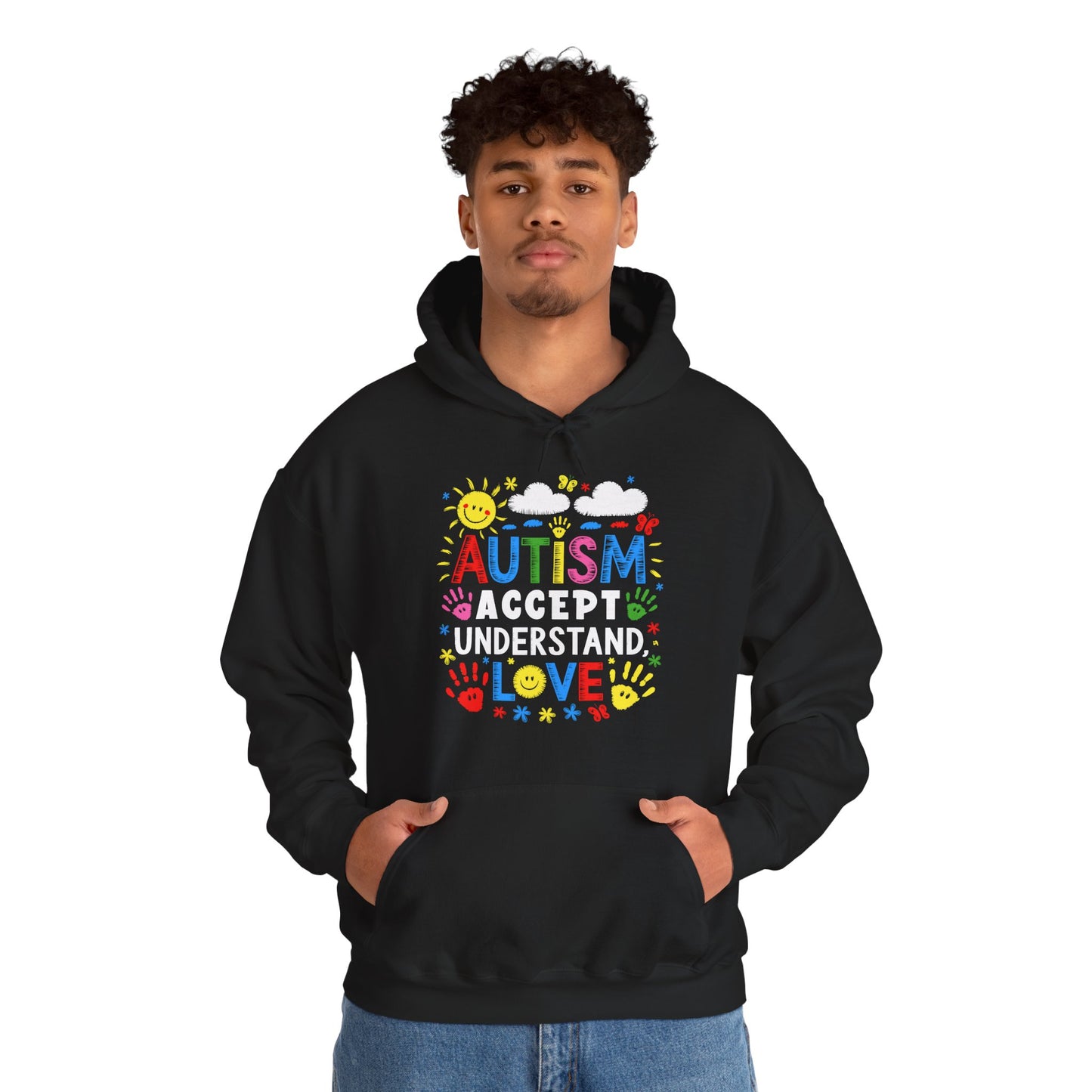 Autism: Accept, Understand, Love - Unisex Heavy Blend™ Hooded Sweatshirt