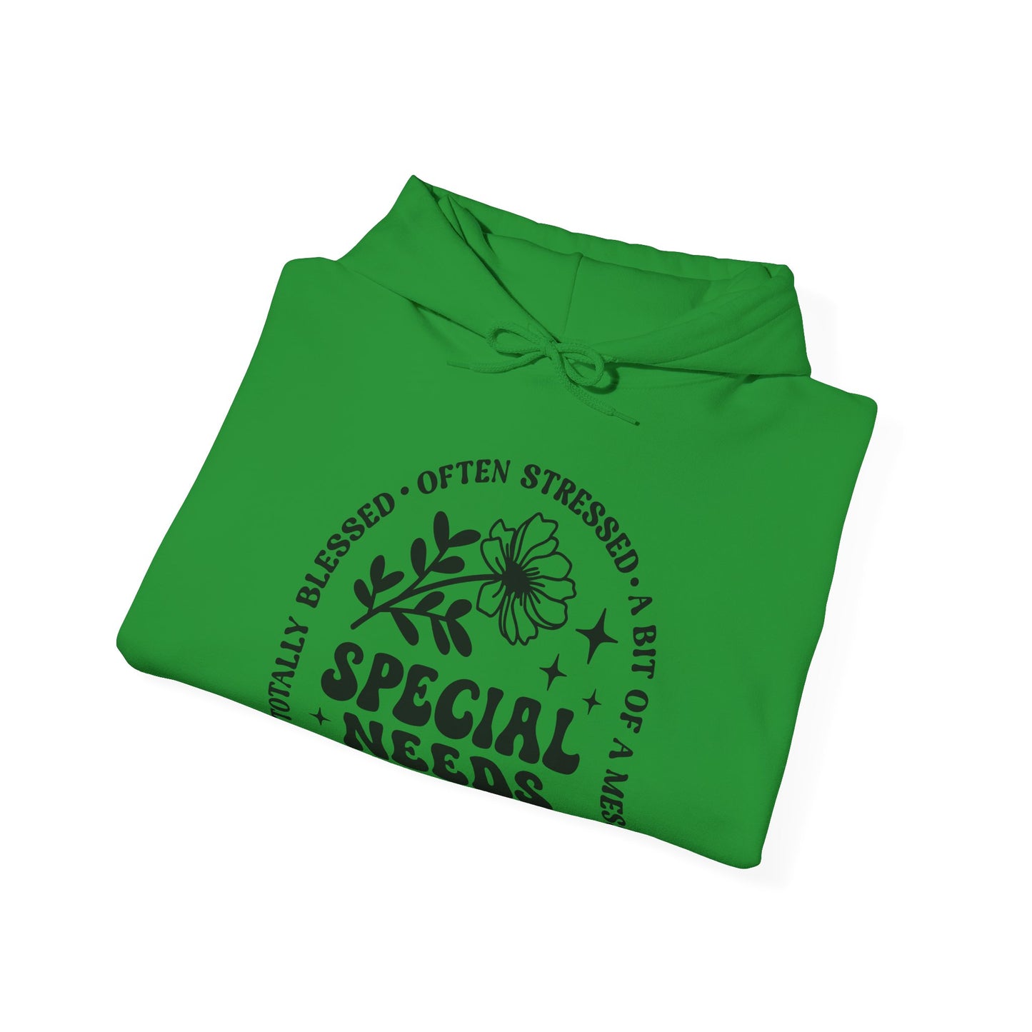 Special Needs Mama Hoodie — "Totally Blessed, Often Stressed" Comfort Pullover