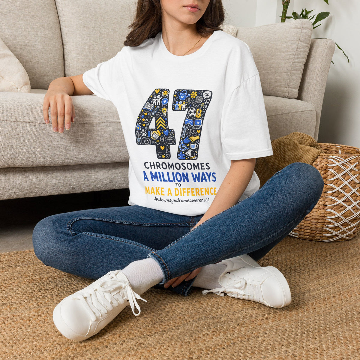 Down Syndrome Awareness Shirt – 47 Chromosomes, A Million Ways Tee