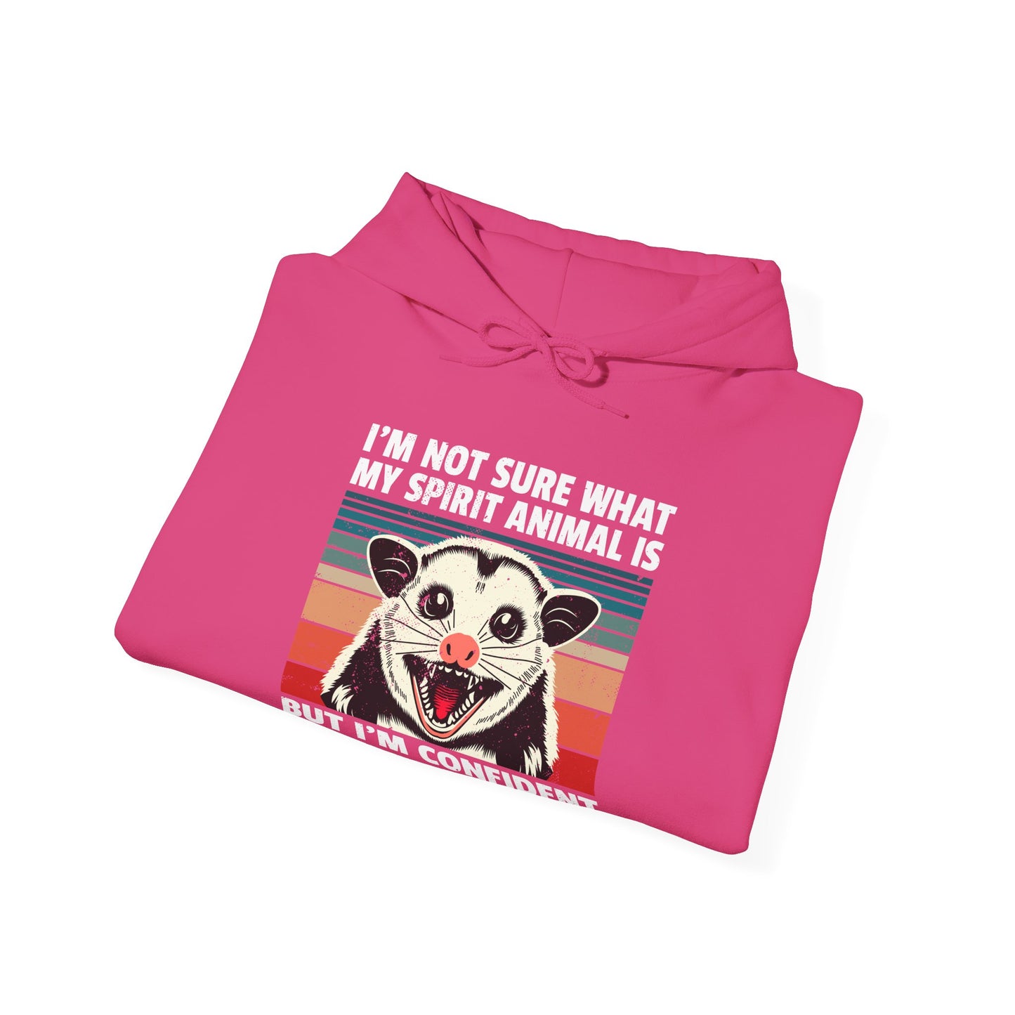 Rabid Possum Retro Hoodie – "I'm Not Sure What My Spirit Animal Is But I'm Confident It Has Rabies"
