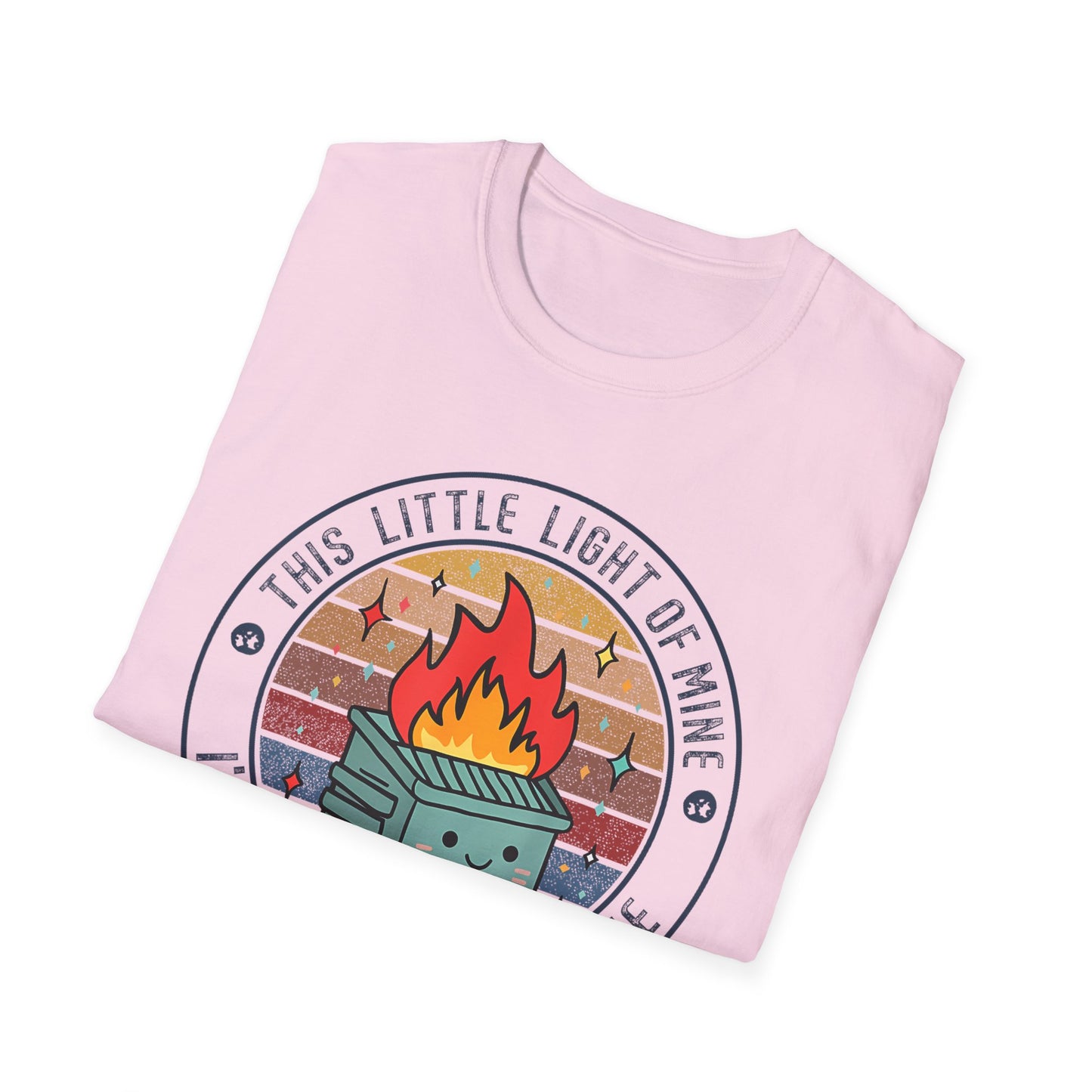 Funny Dumpster Fire T-Shirt — “This Little Light of Mine, I’m Gonna Let It Shine”