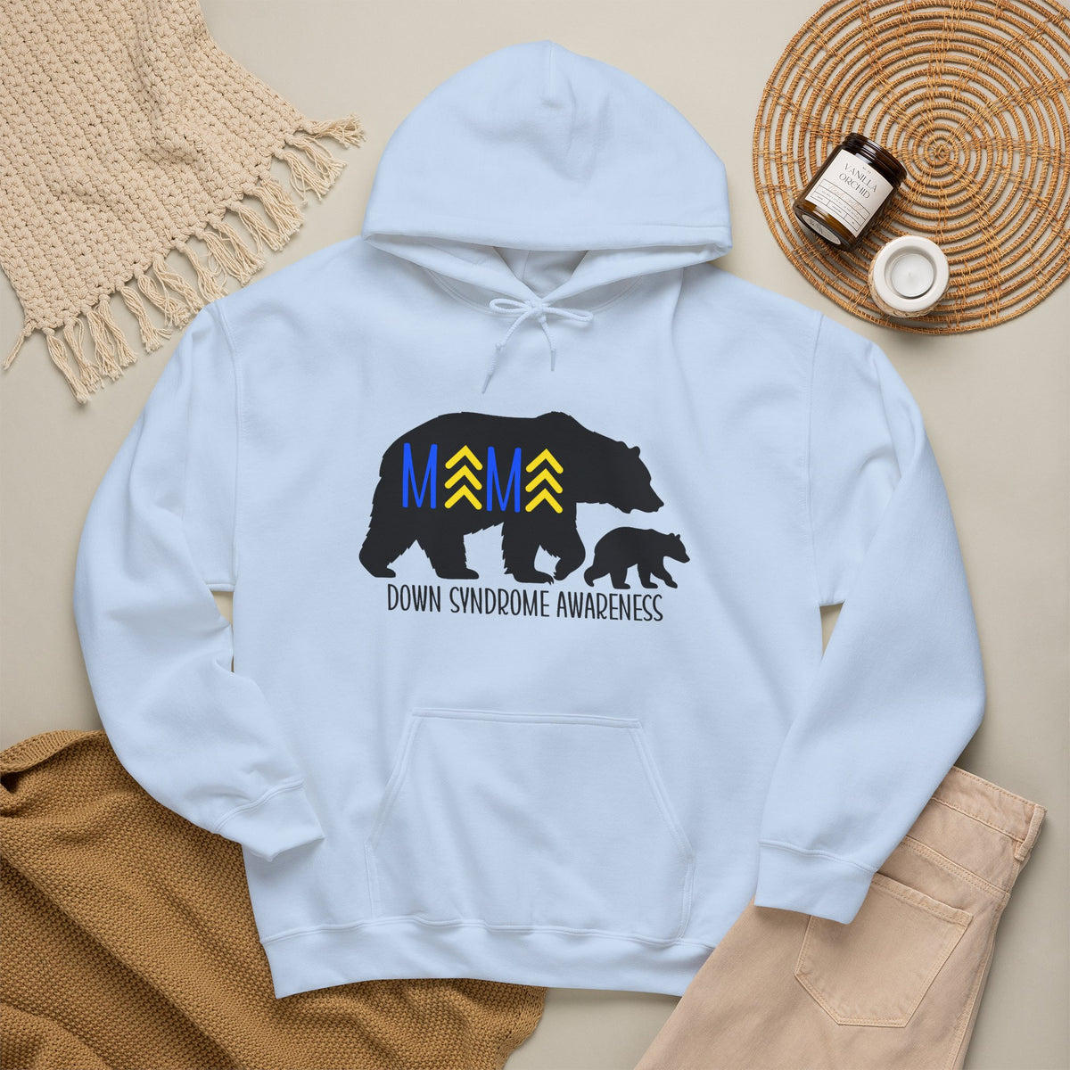 Mama Bear and Baby - Down Syndrome Awareness Hoodie