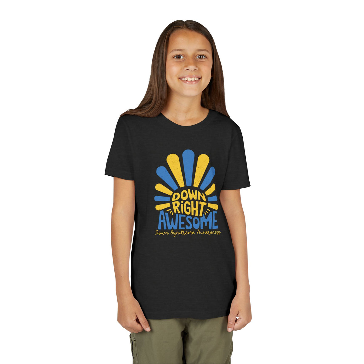 Down Right Awesome - Down Syndrome Awareness Youth Tee