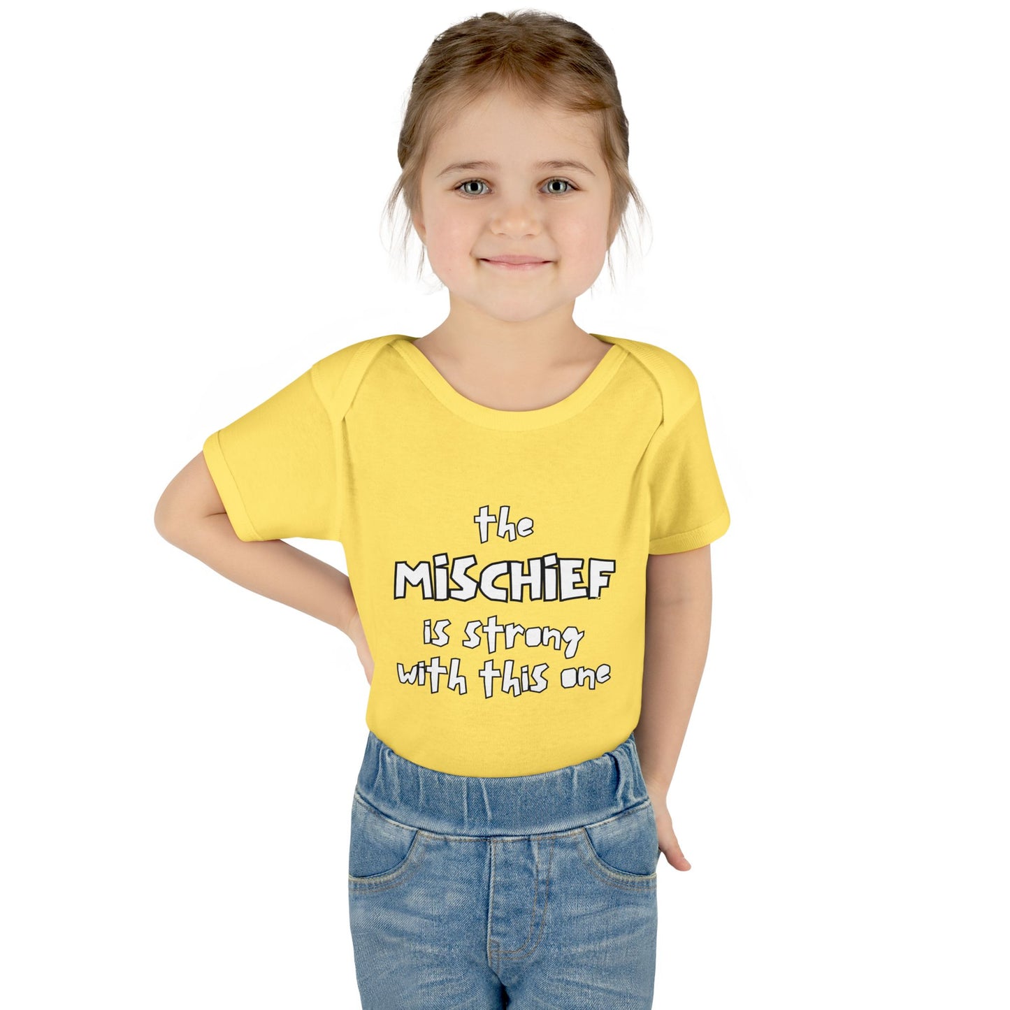 "The Mischief Is Strong With This One" – Funny Baby Bodysuit