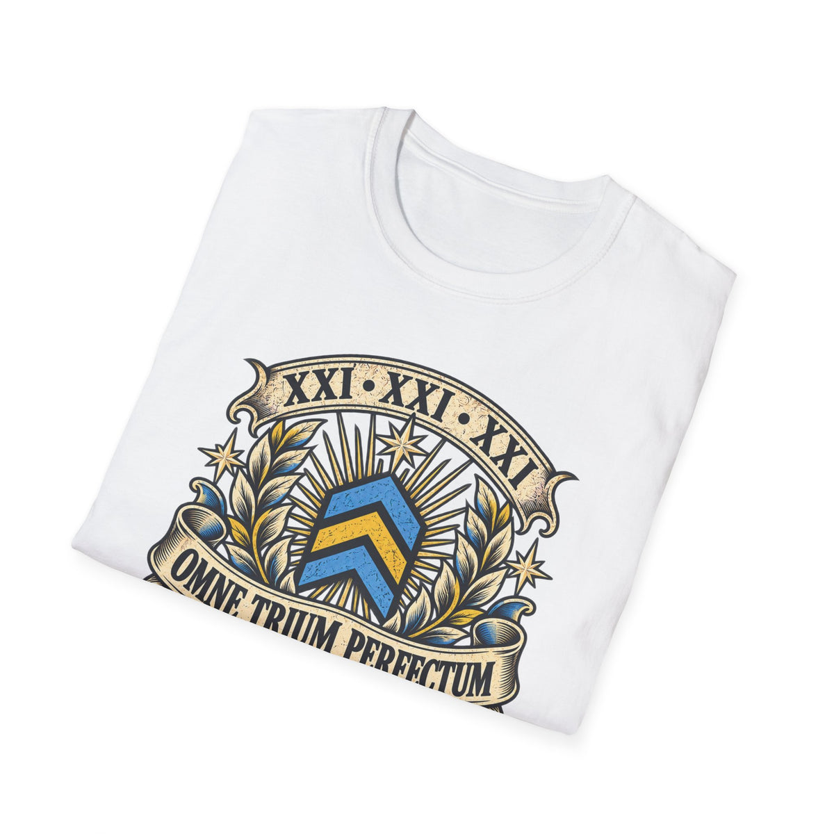 Omne Trium Perfectum – Down Syndrome Awareness T-Shirt | Trisomy 21 Three Chevron Tee