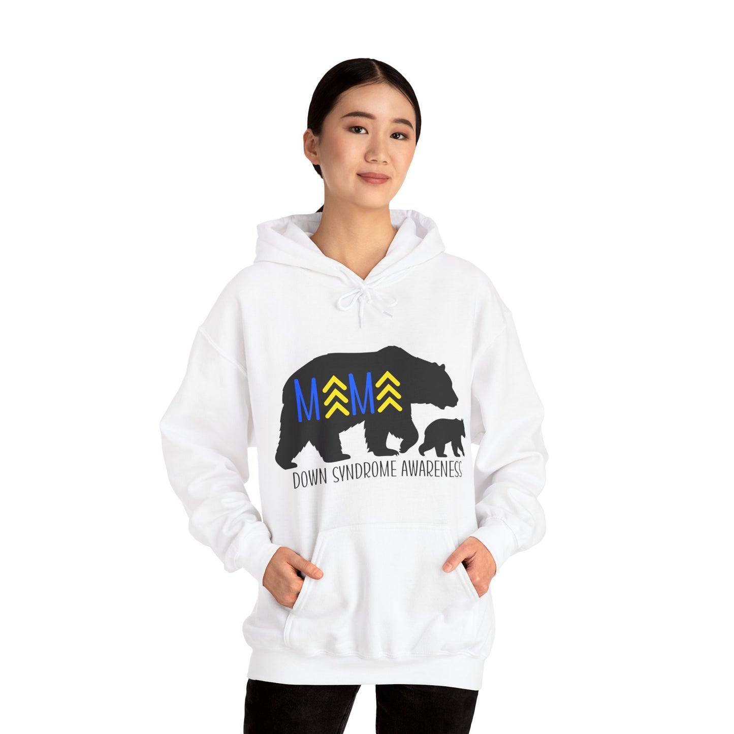 Down Syndrome Mama Bear - Unisex Heavy Blend™ Hooded Sweatshirt