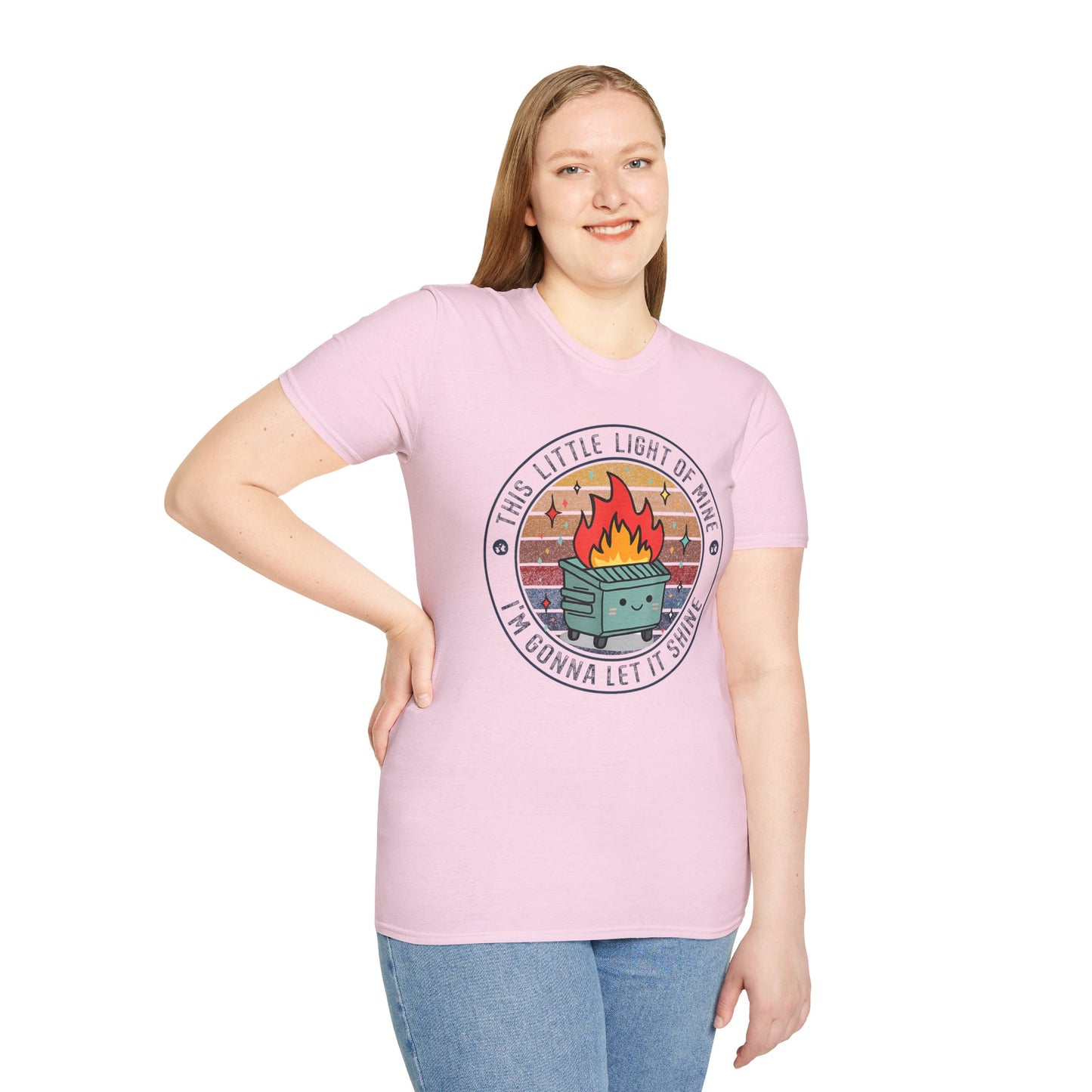 Funny Dumpster Fire T-Shirt — “This Little Light of Mine, I’m Gonna Let It Shine”